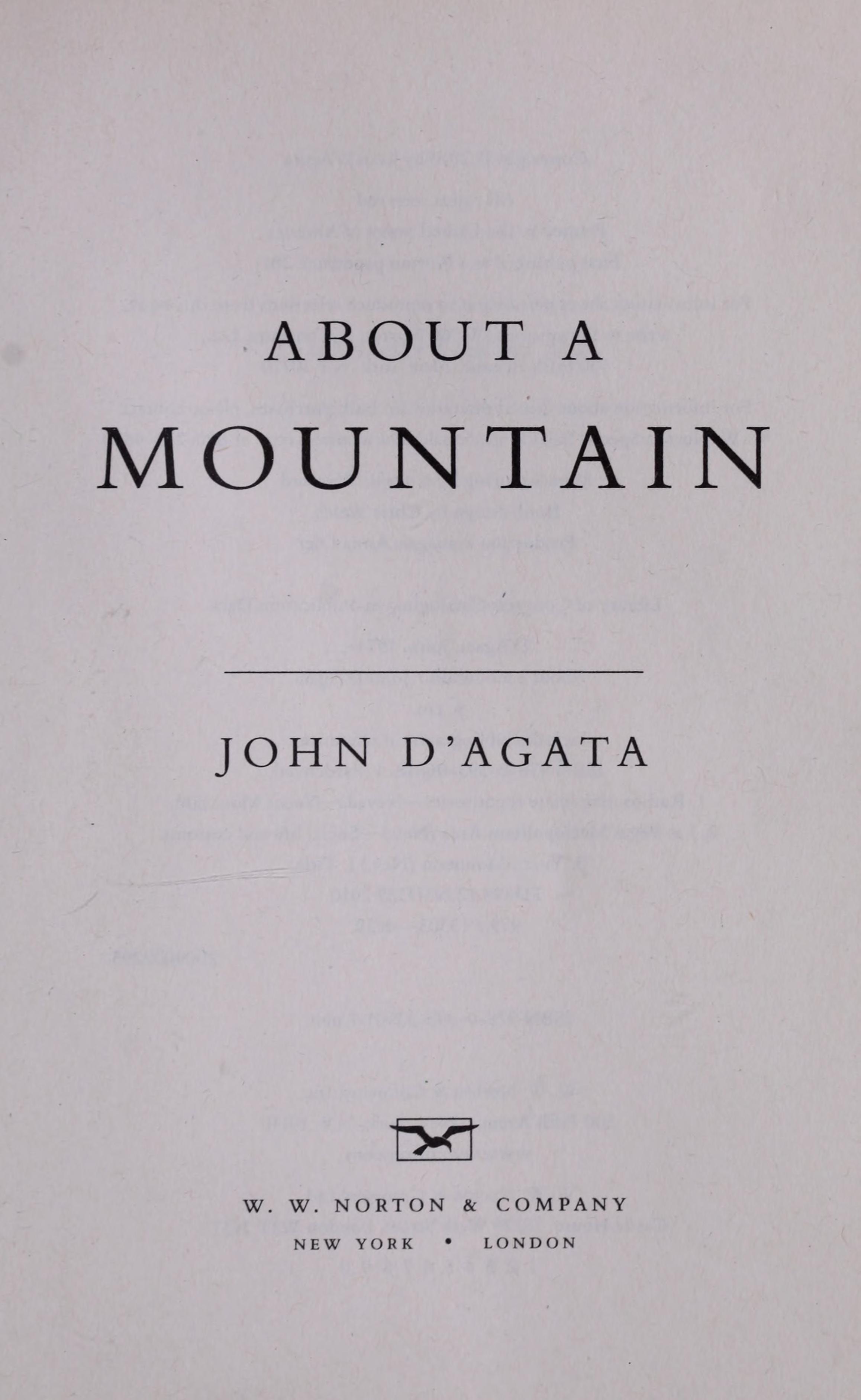 About a Mountain