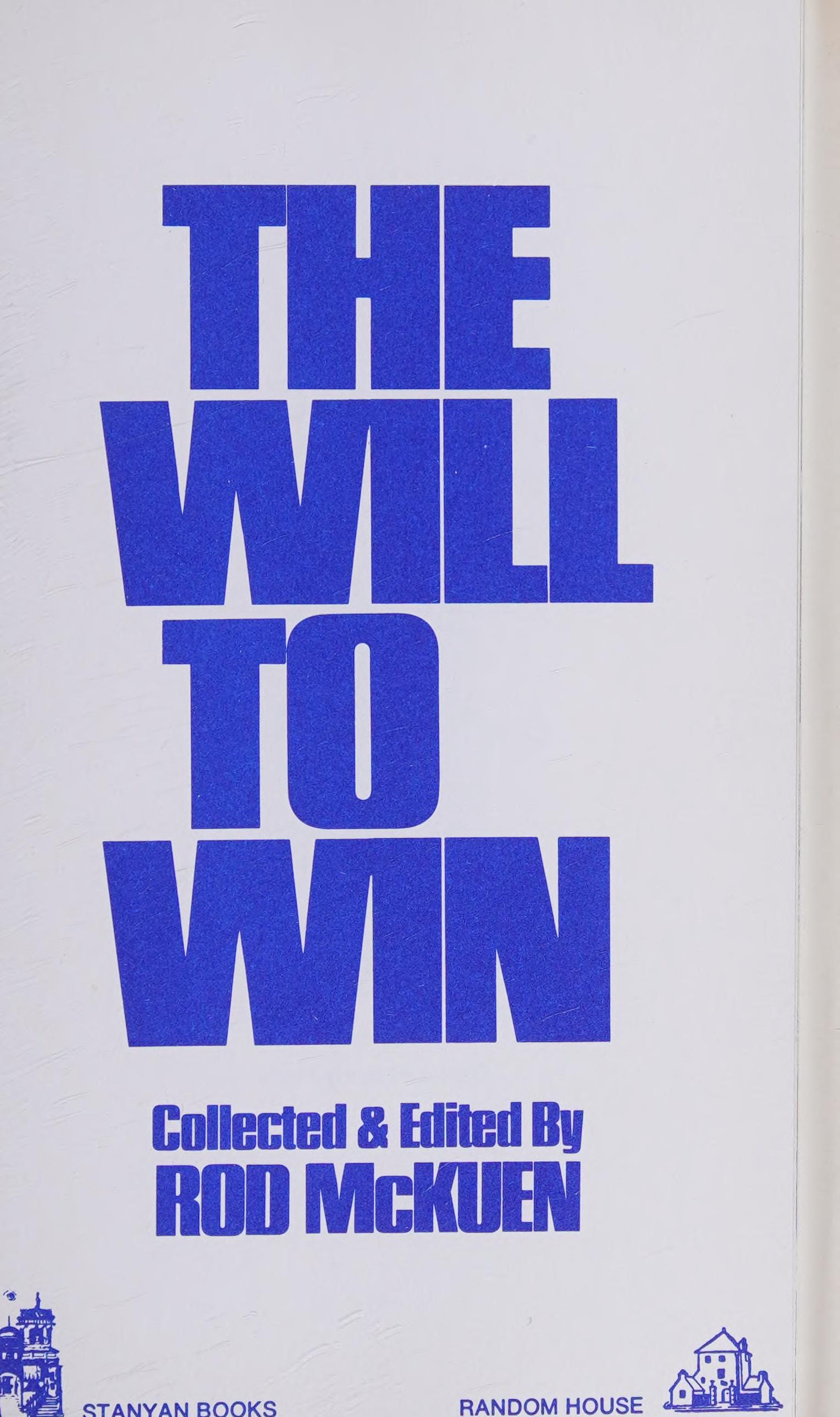 The Will to Win
