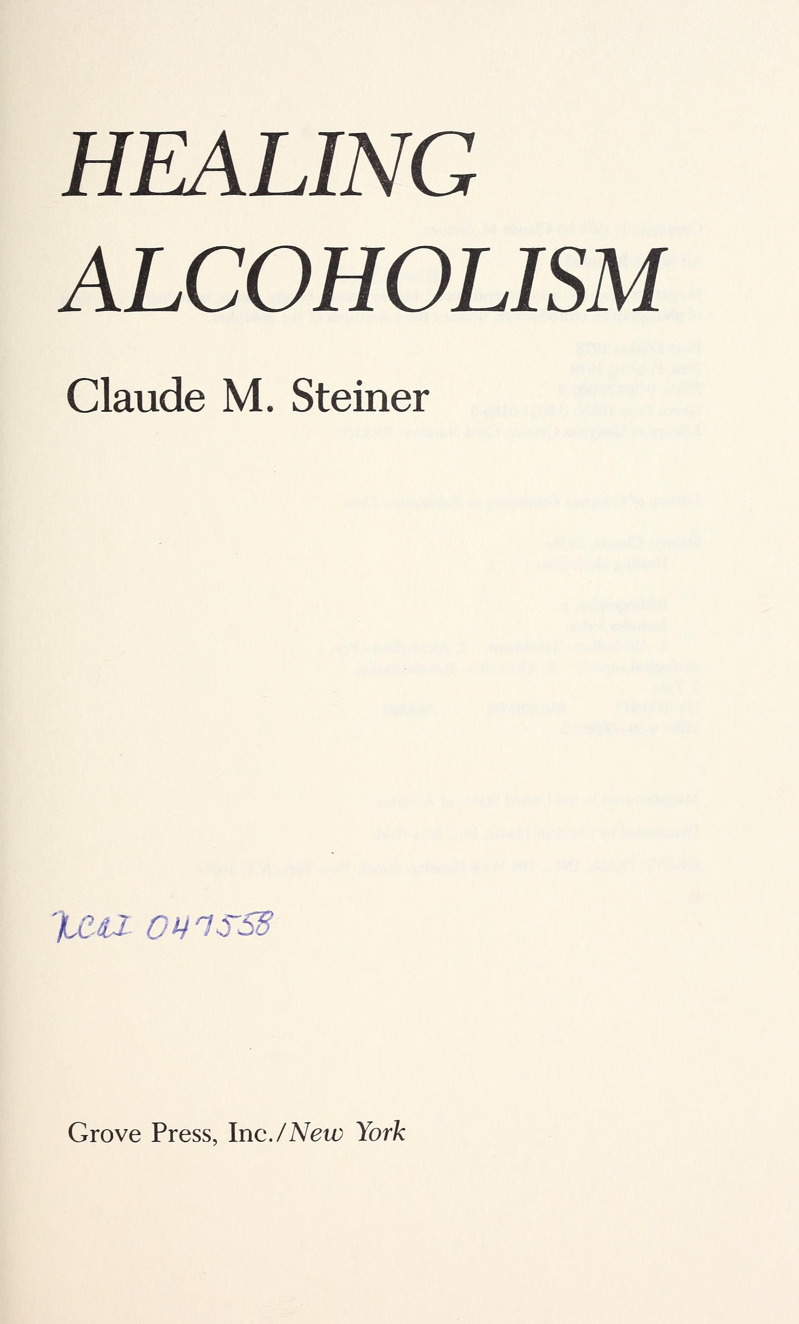 Healing alcoholism