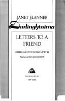 Darlinghissima: Letters To A Friend