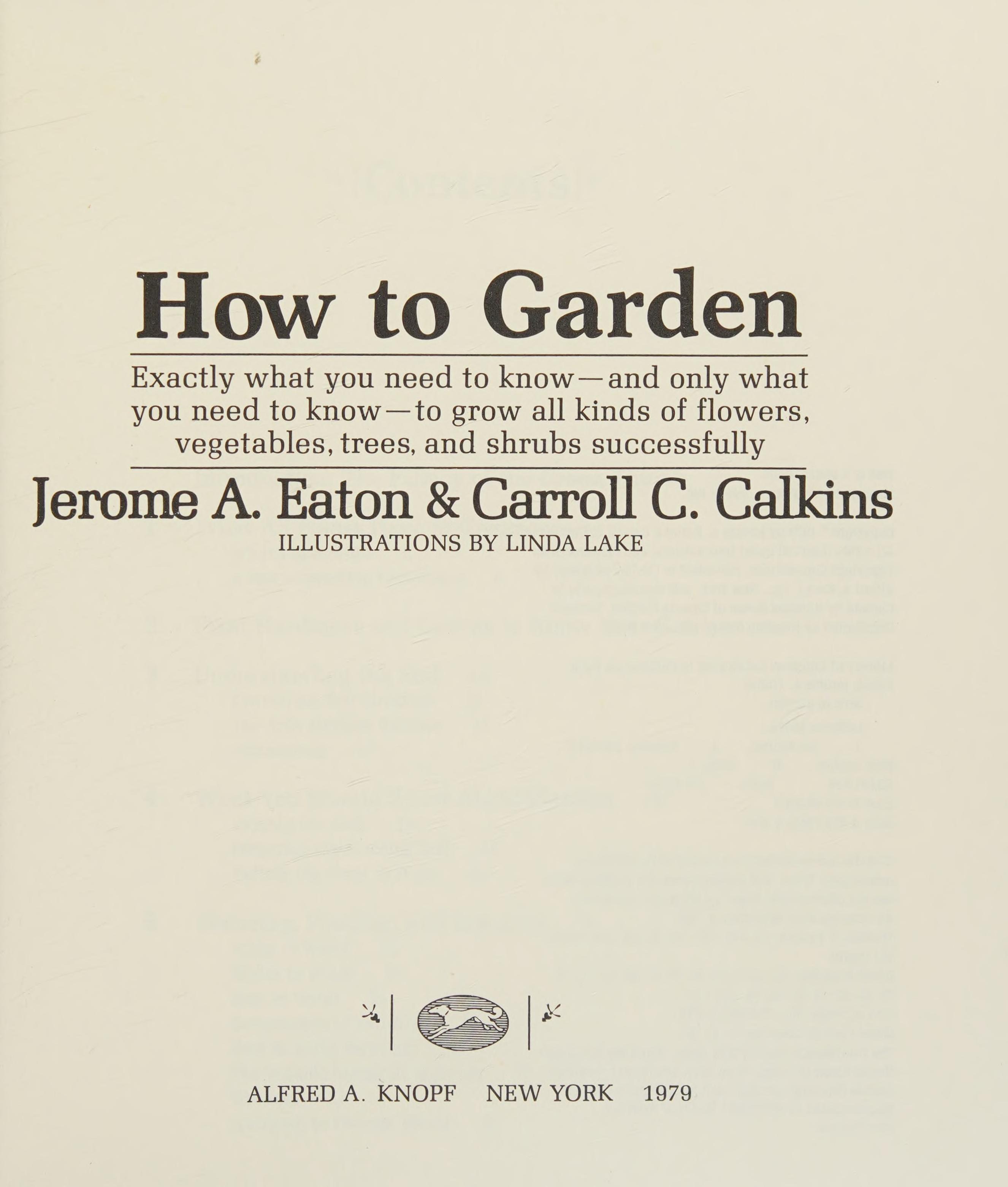 How to Garden