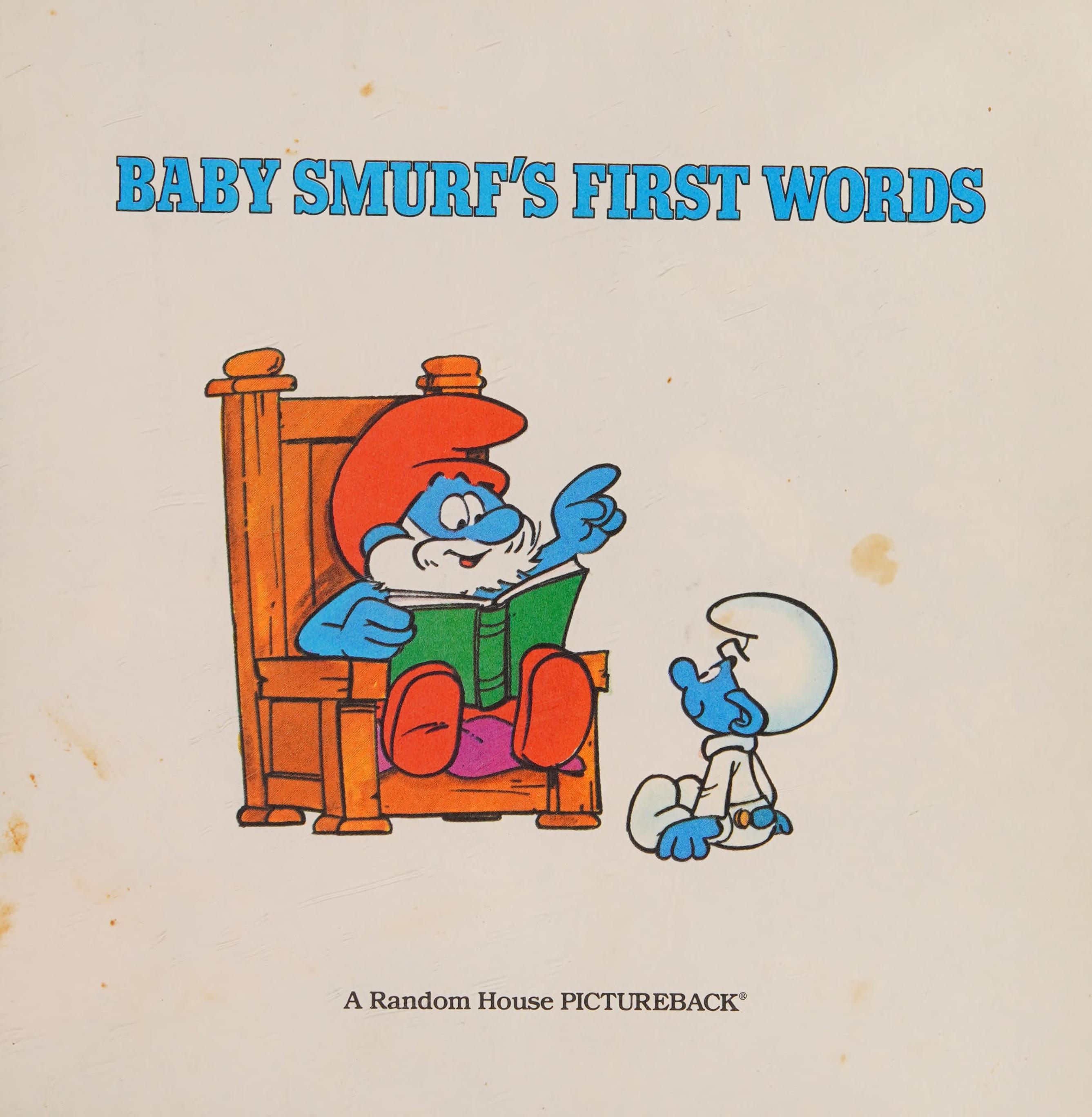 Baby Smurf's first words