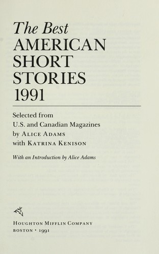 The Best American Short Stories - 1991