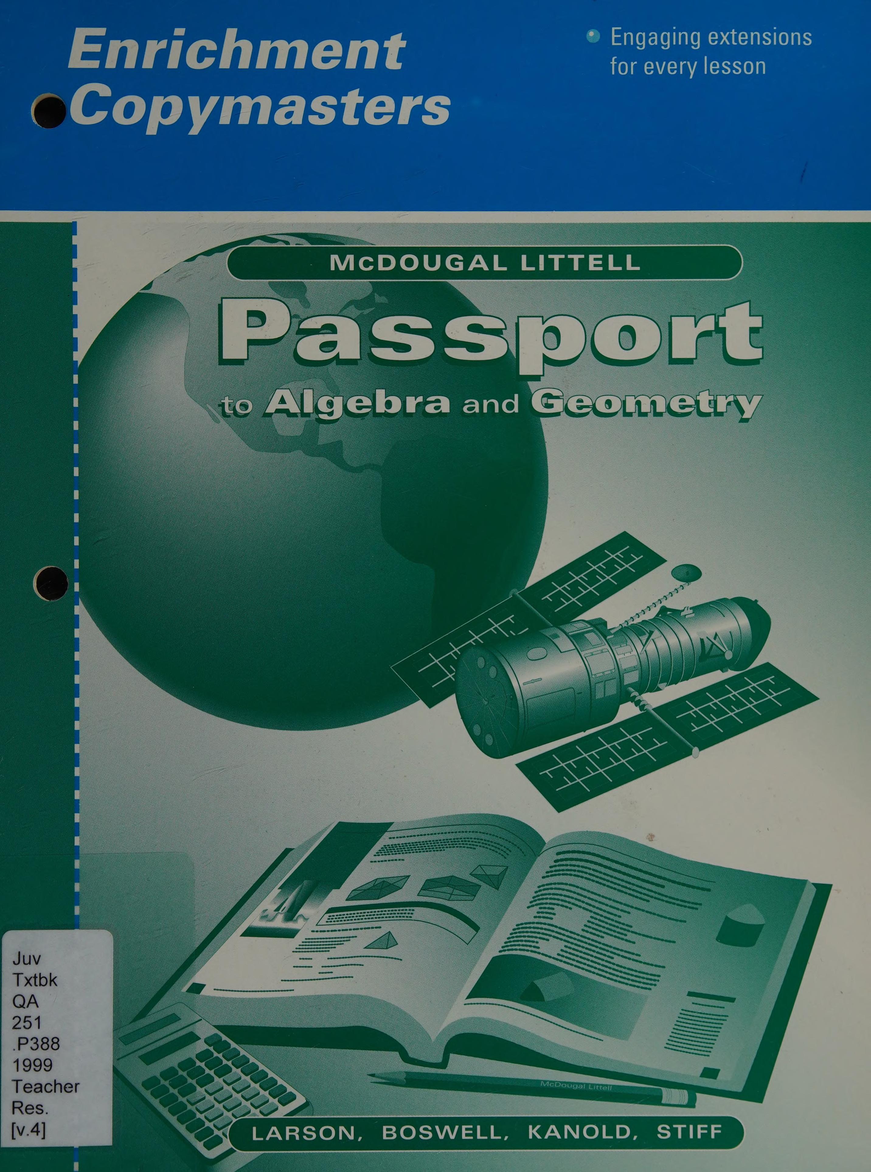 Passport to Algebra and Geometry: Enrichment Copy Masters (Passport to Algebra and Geometry: Enrichment Copy Masters)