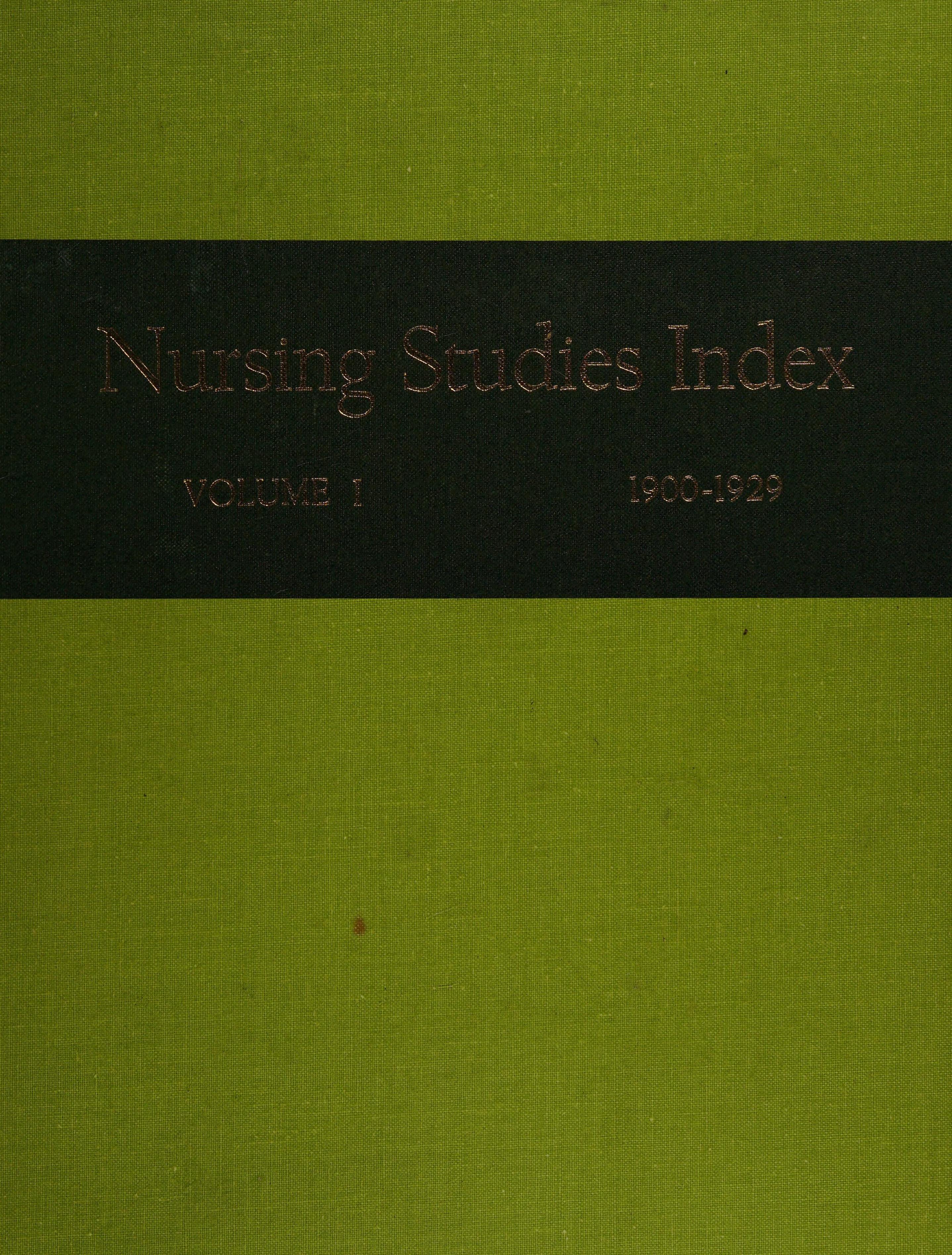 Nursing Studies Index