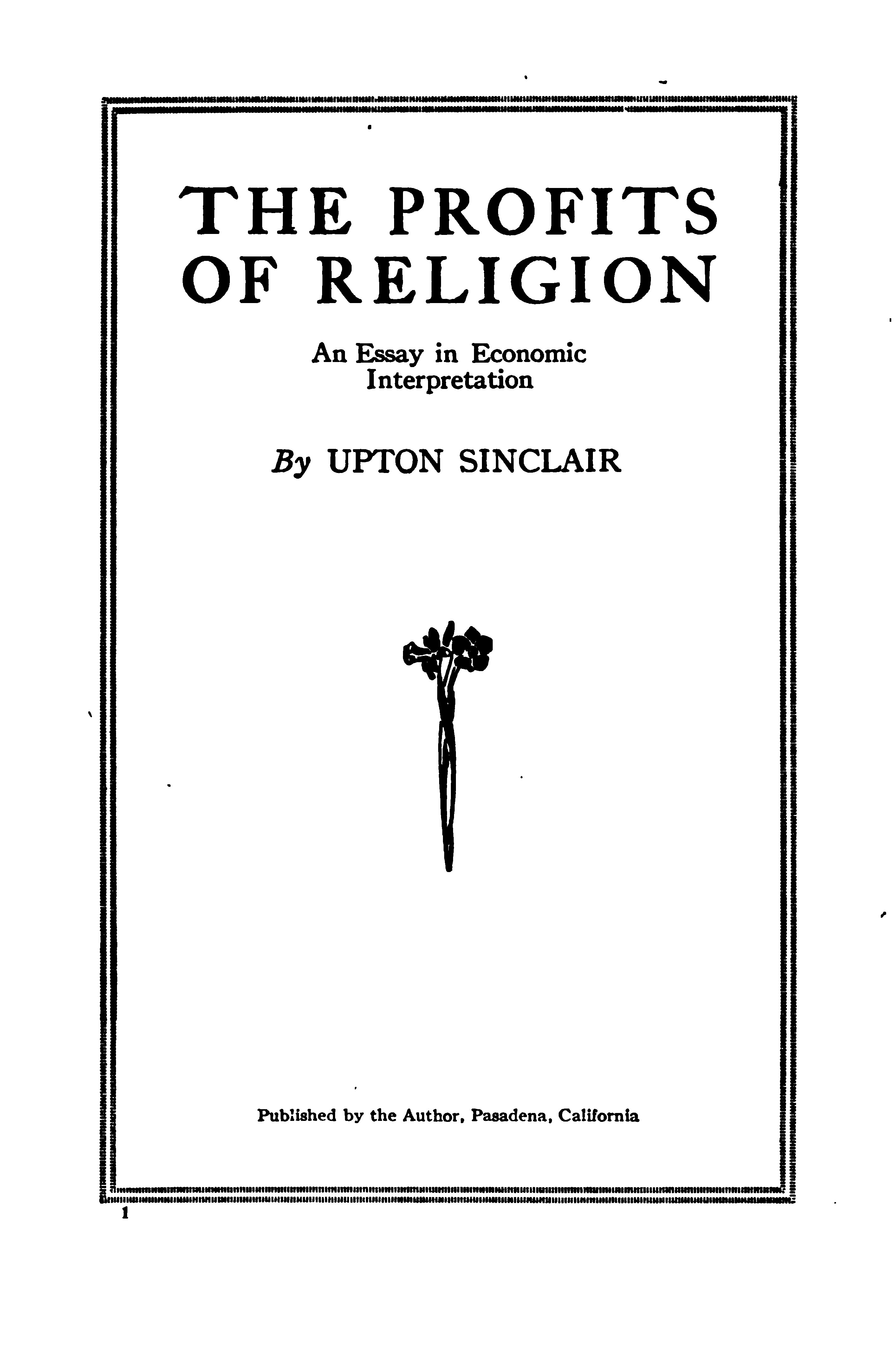 The Profits of Religion
