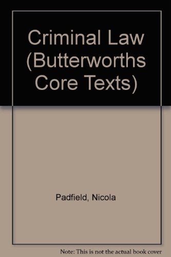 Criminal Law Butterworths Core Texts
