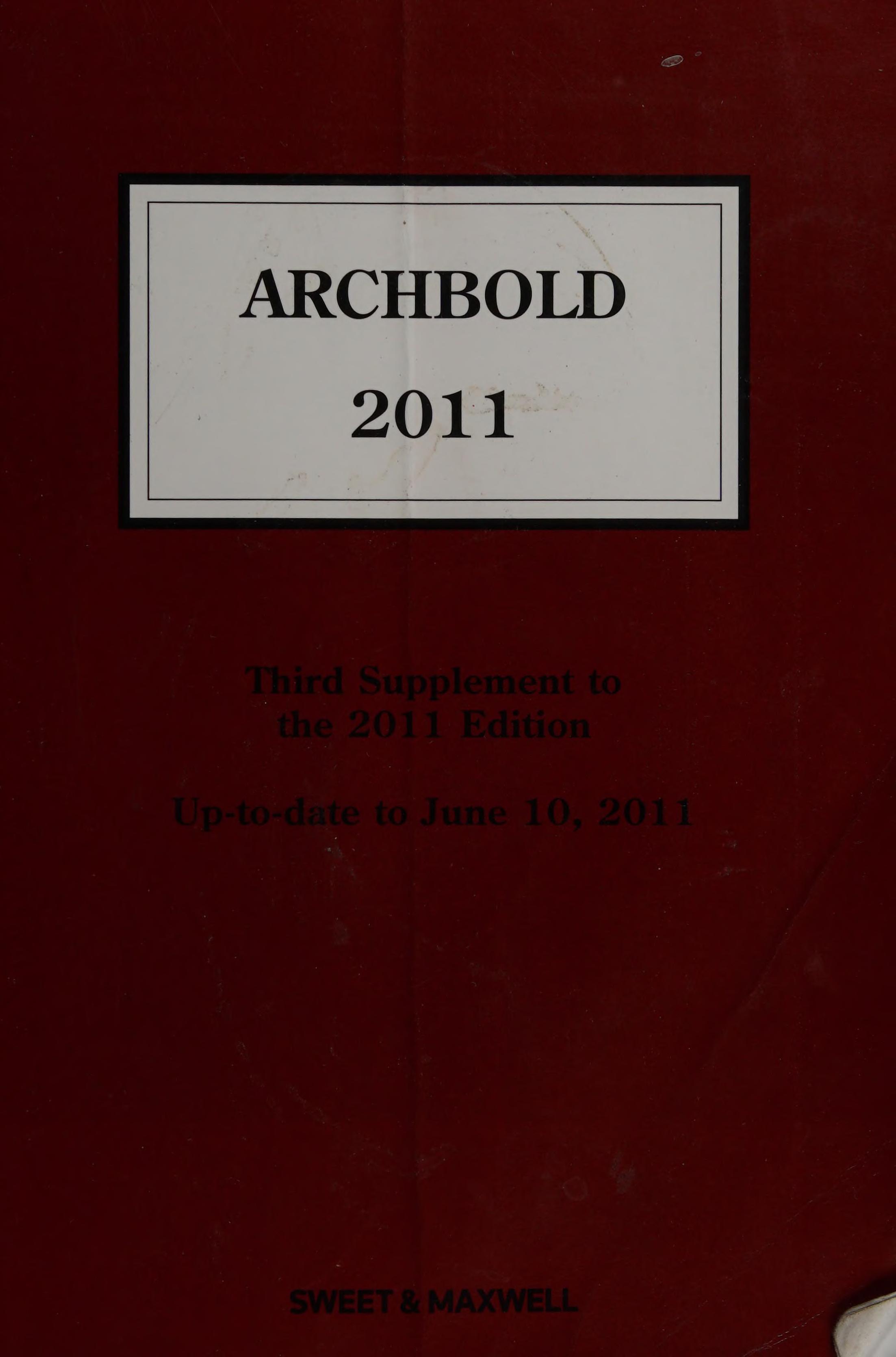 Archbold 2011