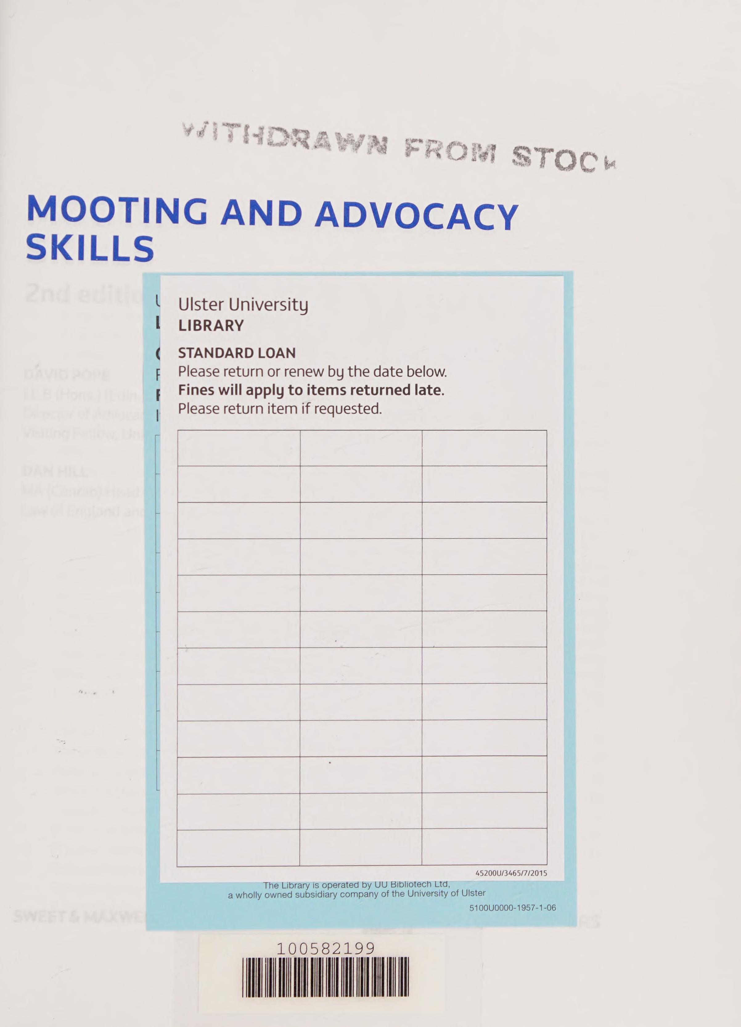 Mooting And Advocacy Skills
