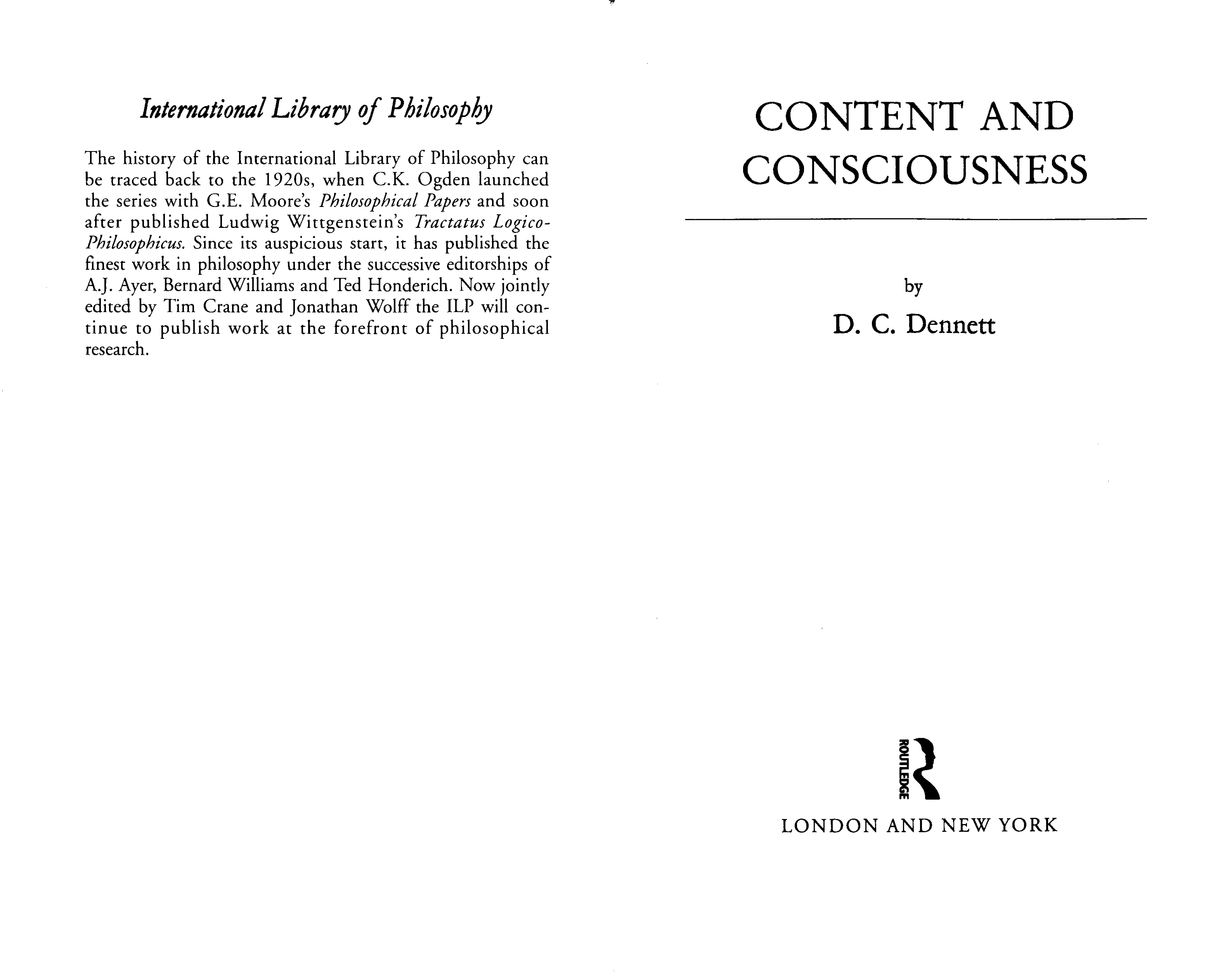 Content and Consciousness