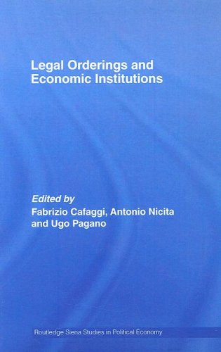 LEGAL ORDERINGS AND ECONOMIC INSTITUTIONS ED. BY FABRIZIO CAFAGGI.
