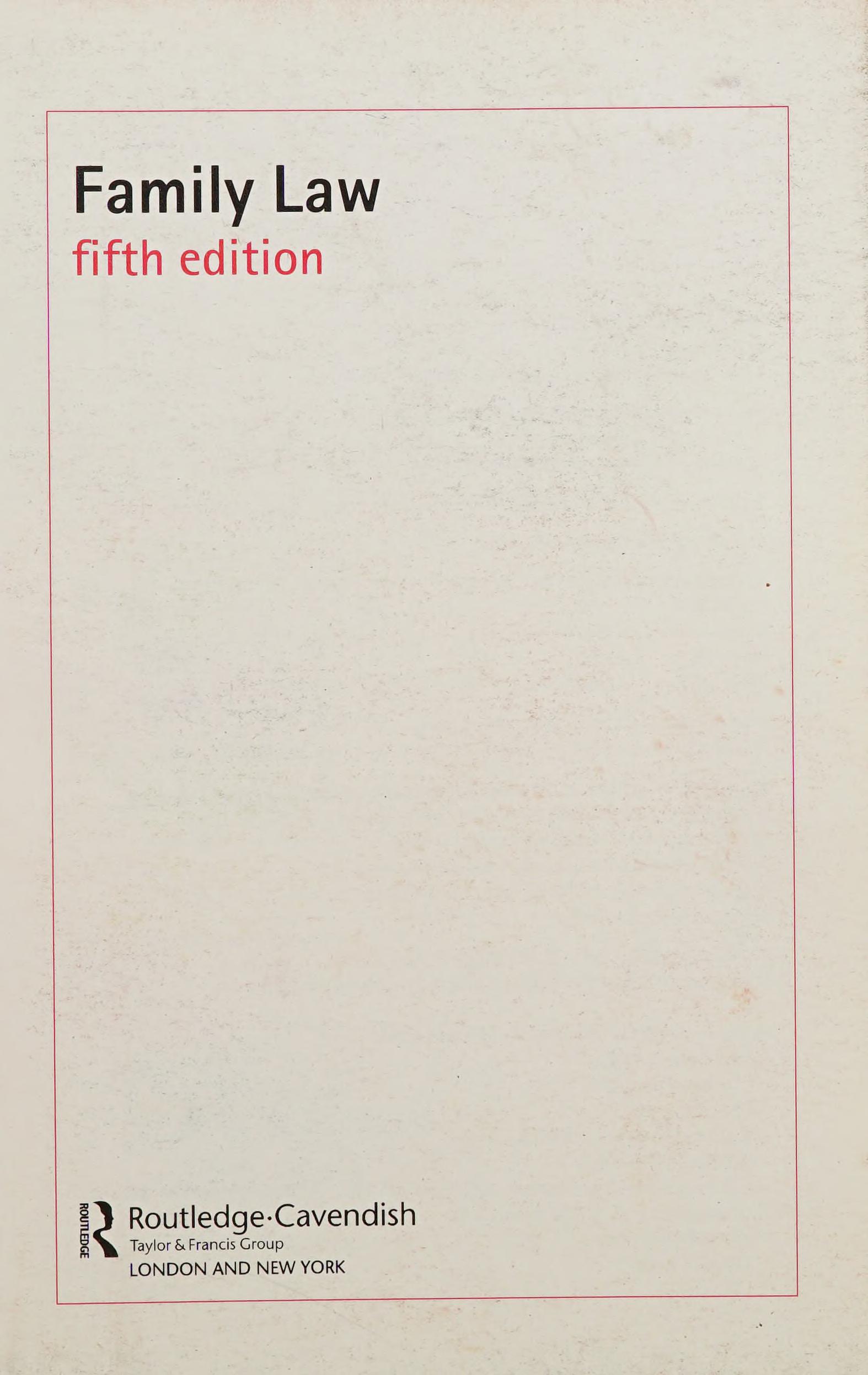 Family Lawcards 5/E: Fifth Edition