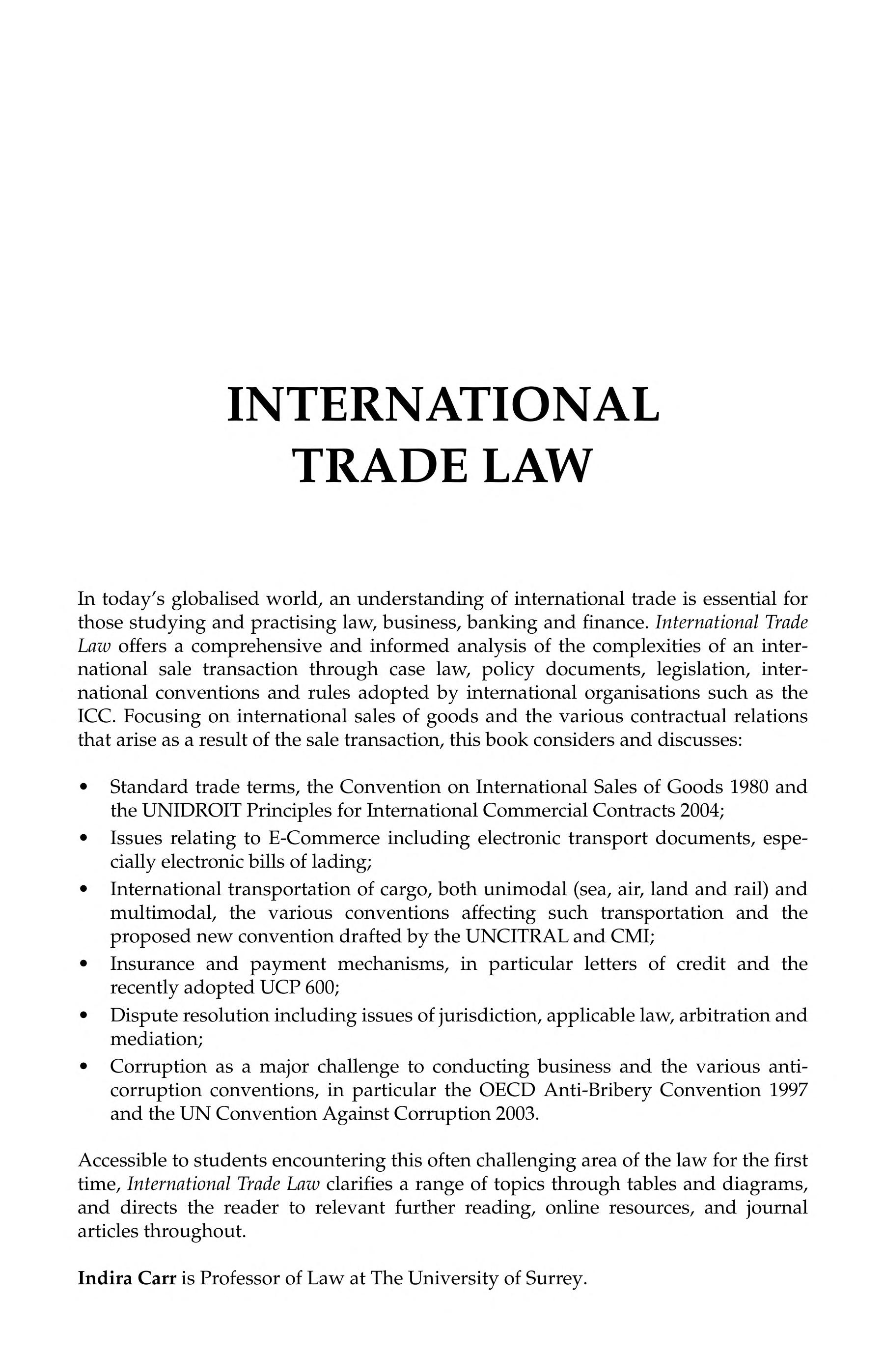 International Trade Law