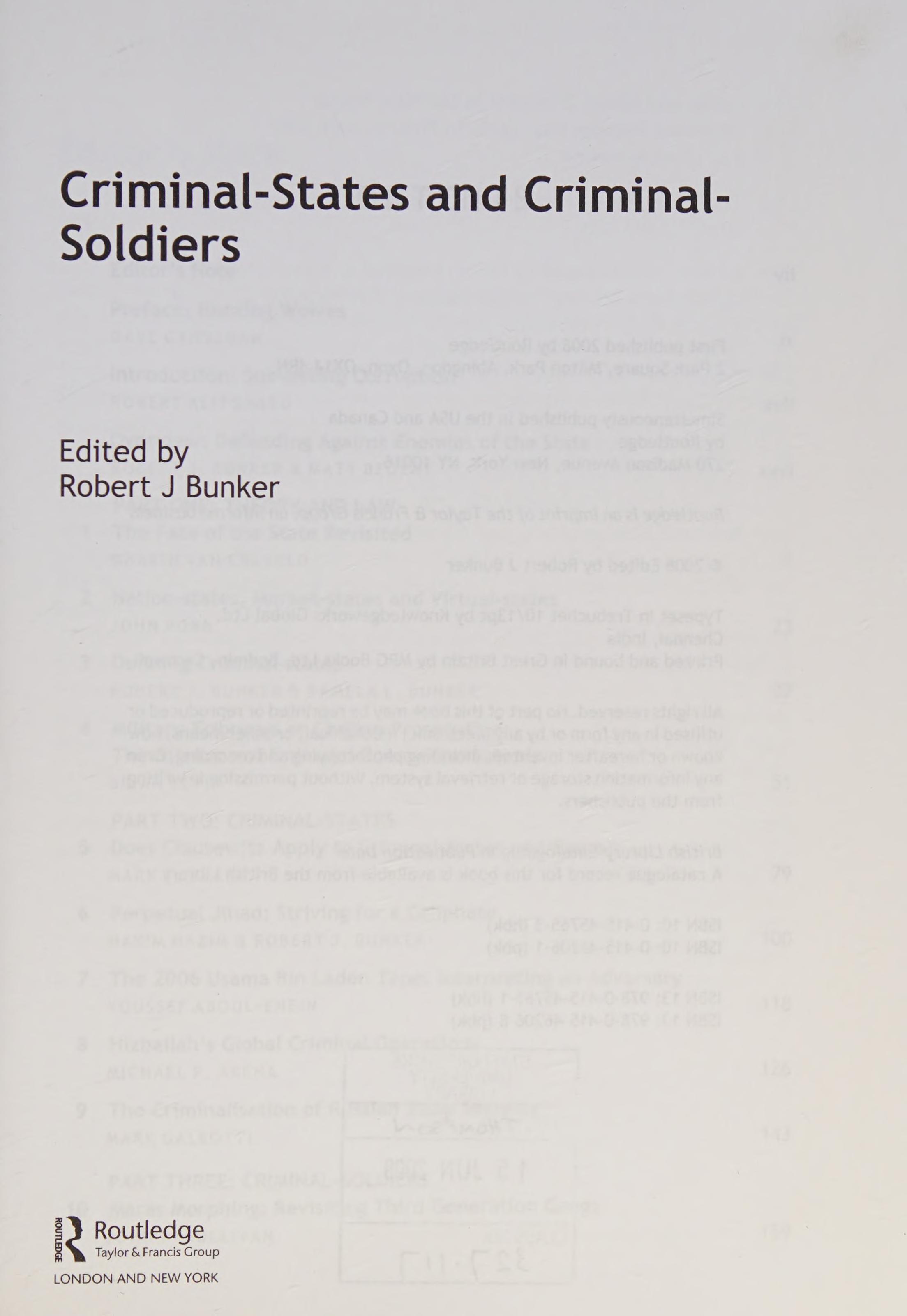Criminal-States And Criminal-Soldiers