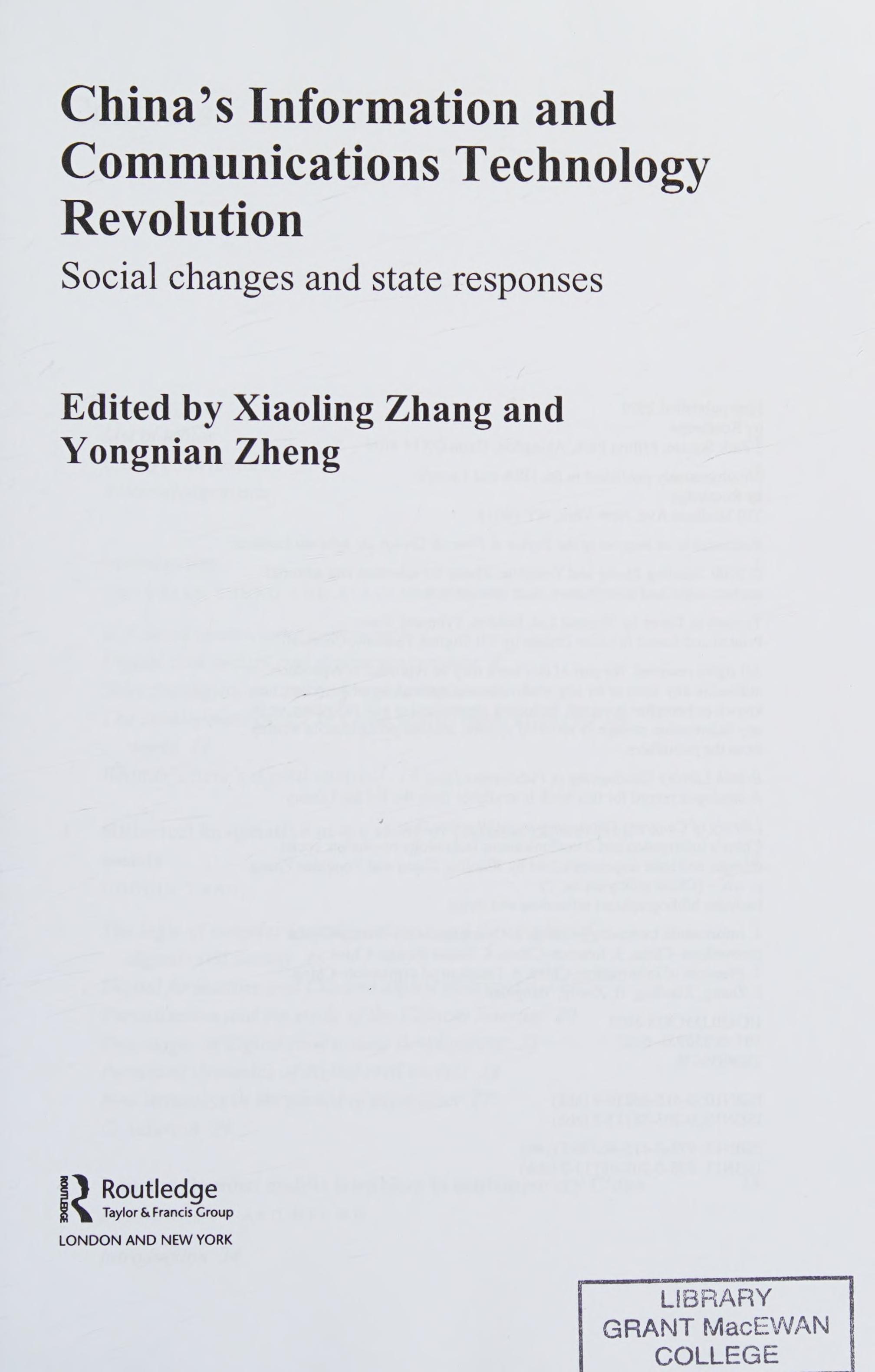 China's Information and Communications Technology Revolution