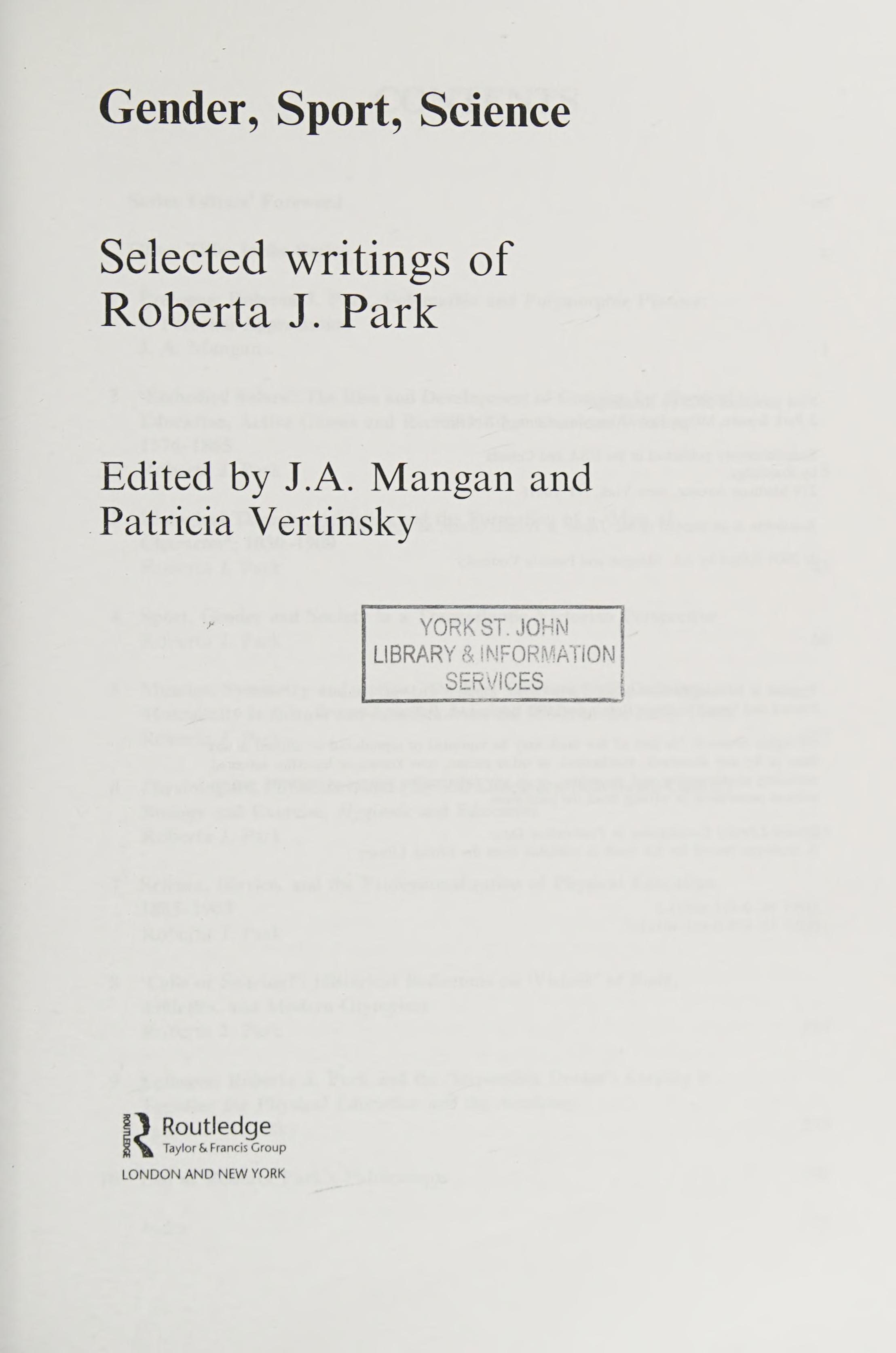 Gender Sport Science