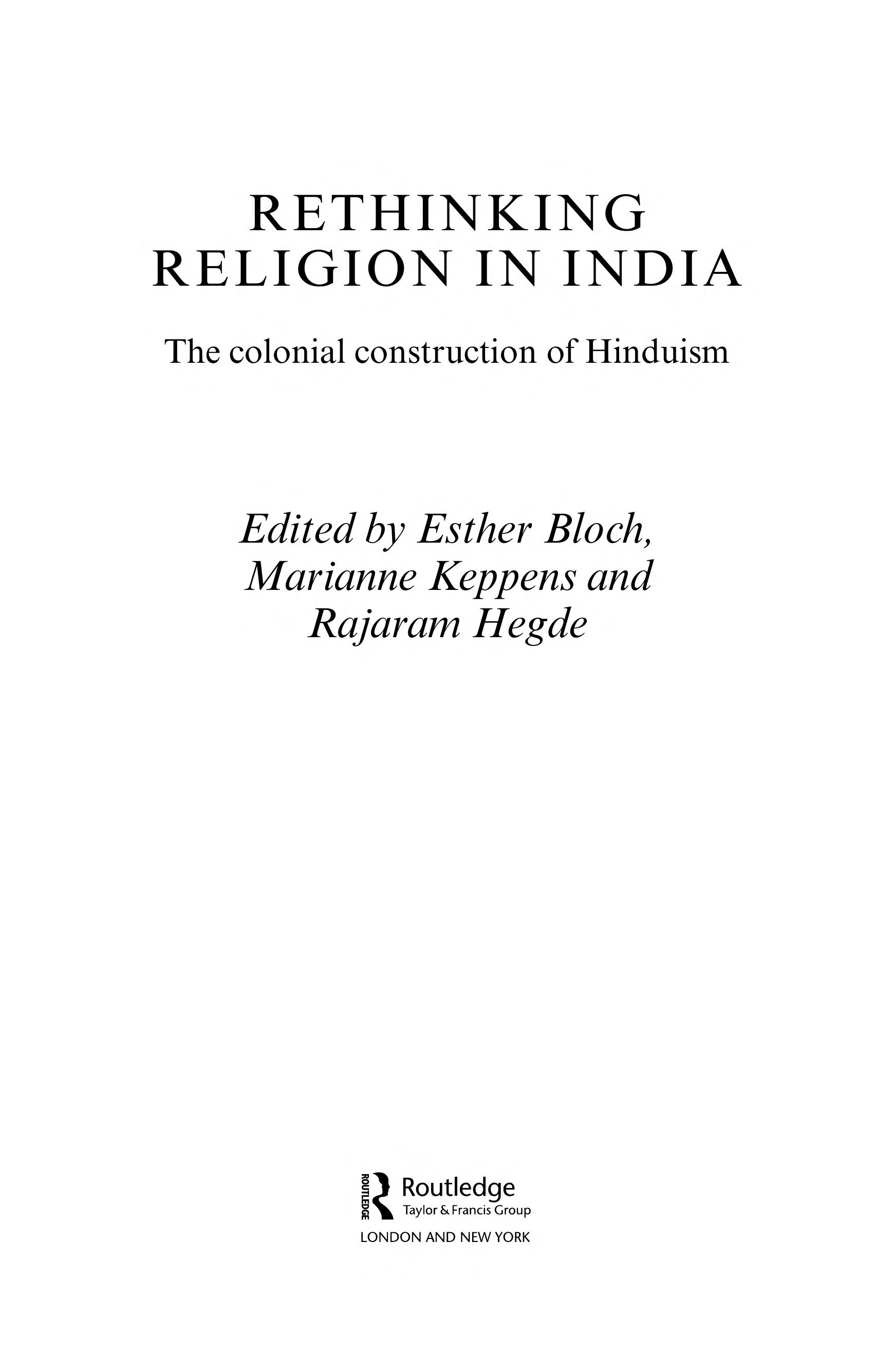 Rethinking religion in India