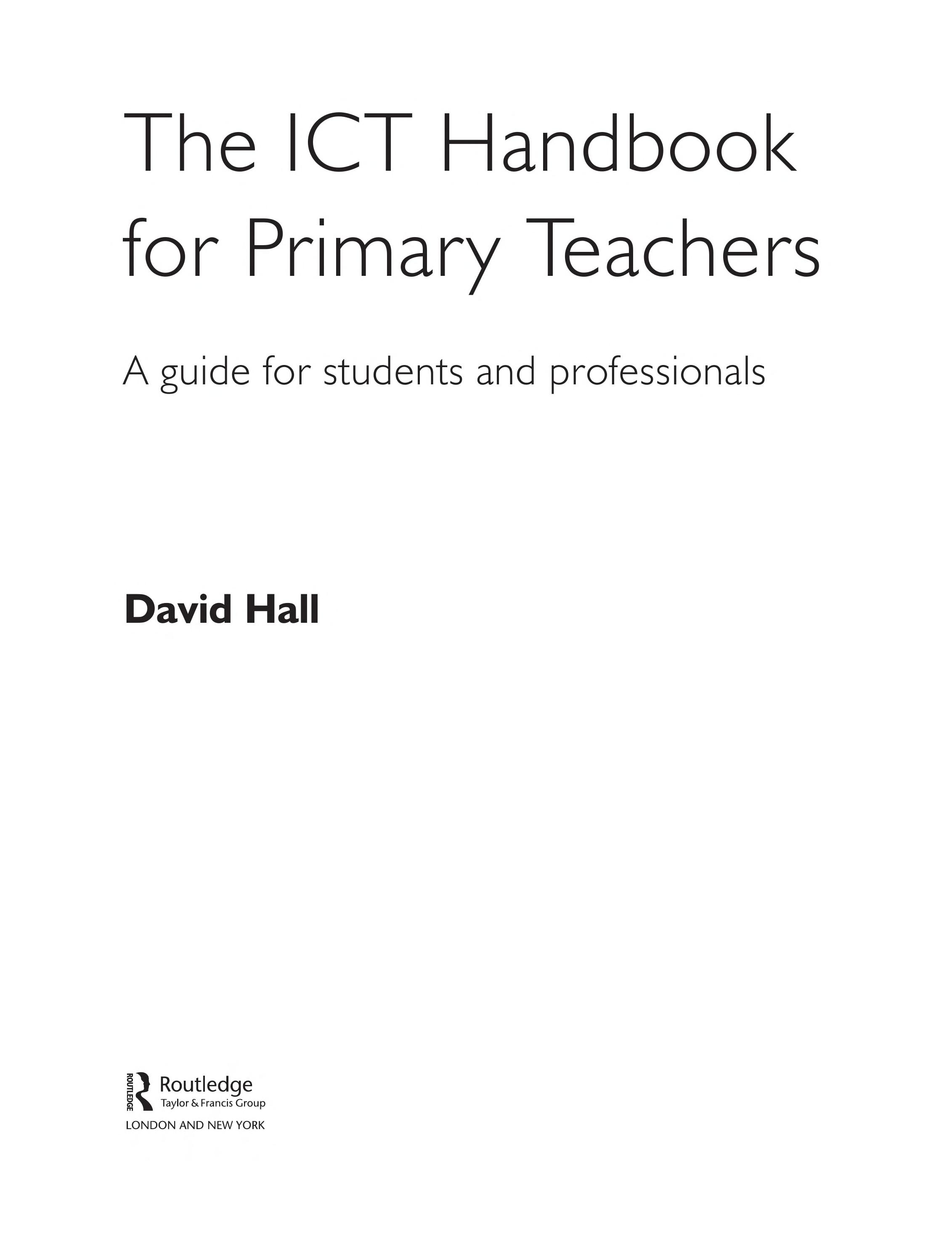 The ICT Handbook for Primary Teachers