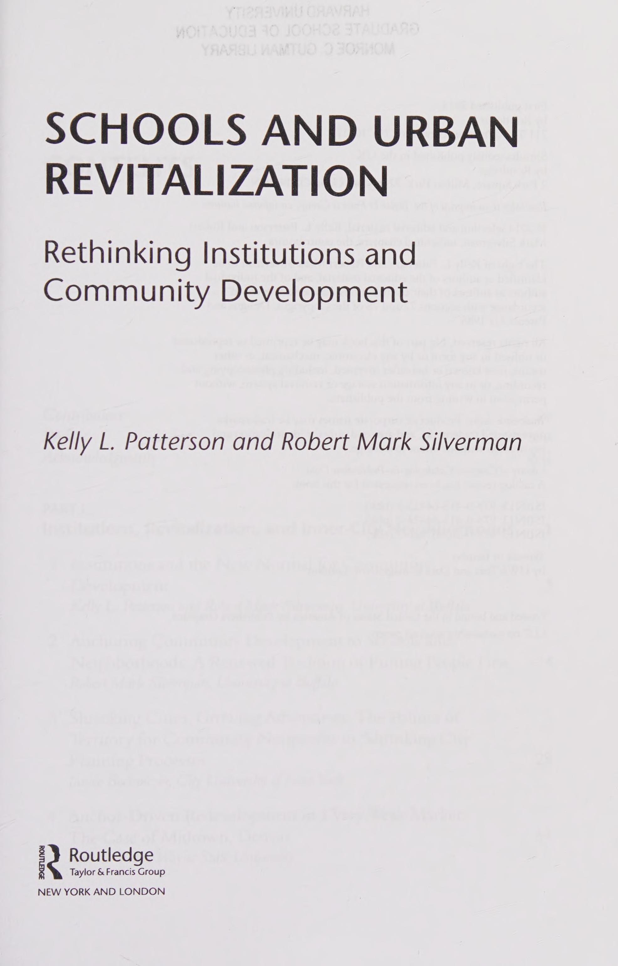 Schools and Urban Revitalization