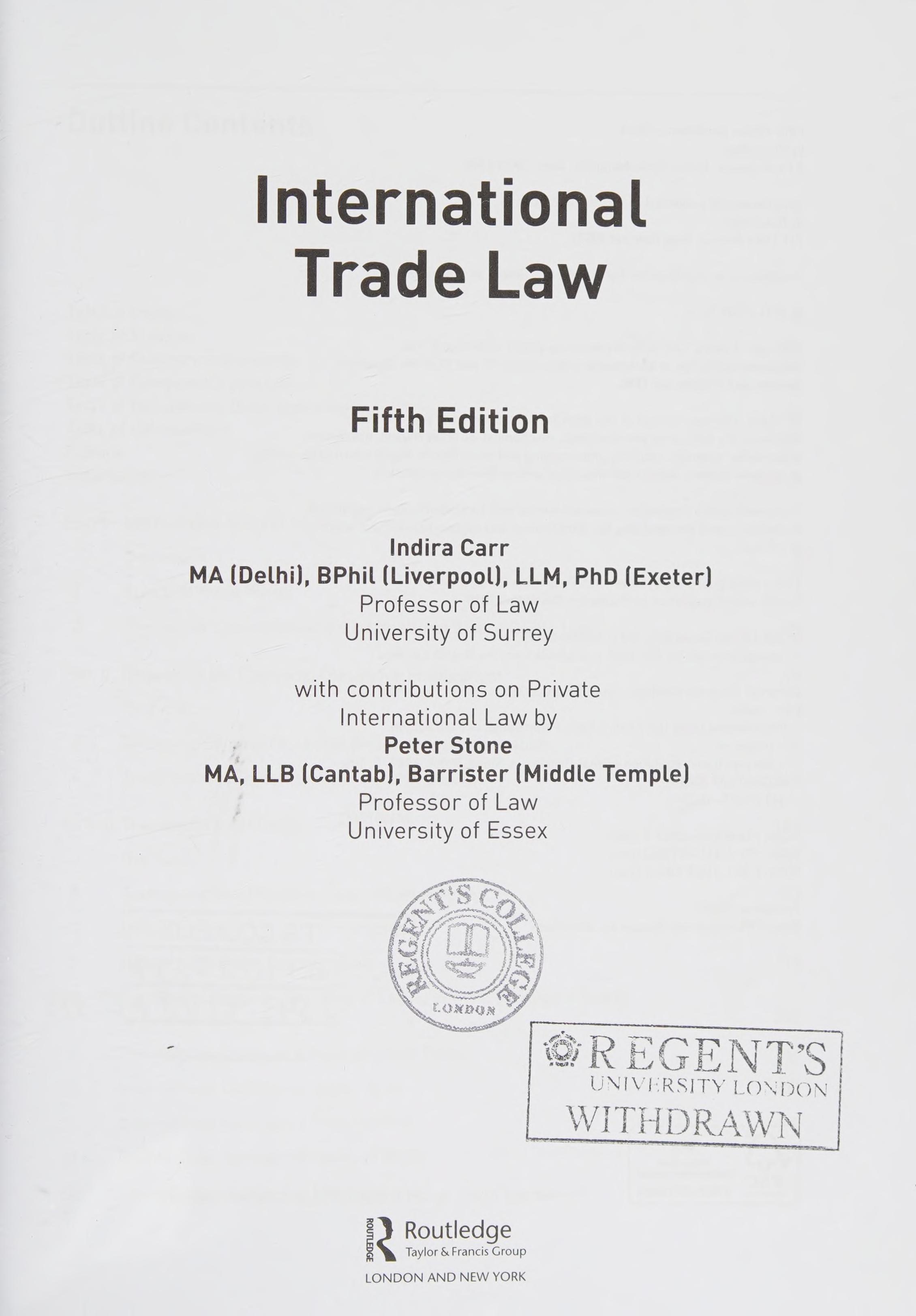 International Trade Law