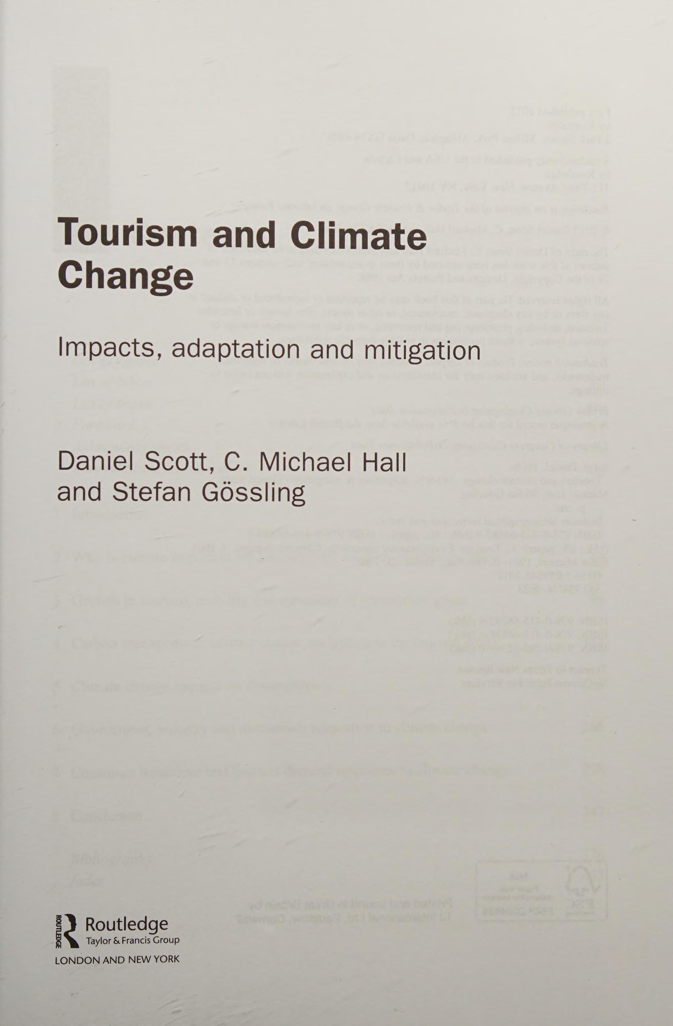 Tourism And Climate Change
