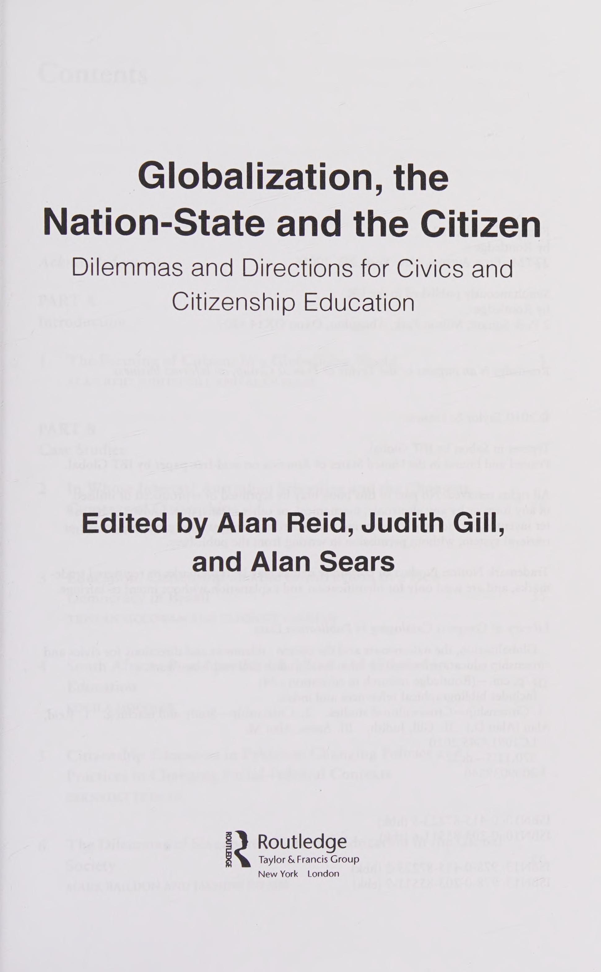 Globalization the nation state and the citizen