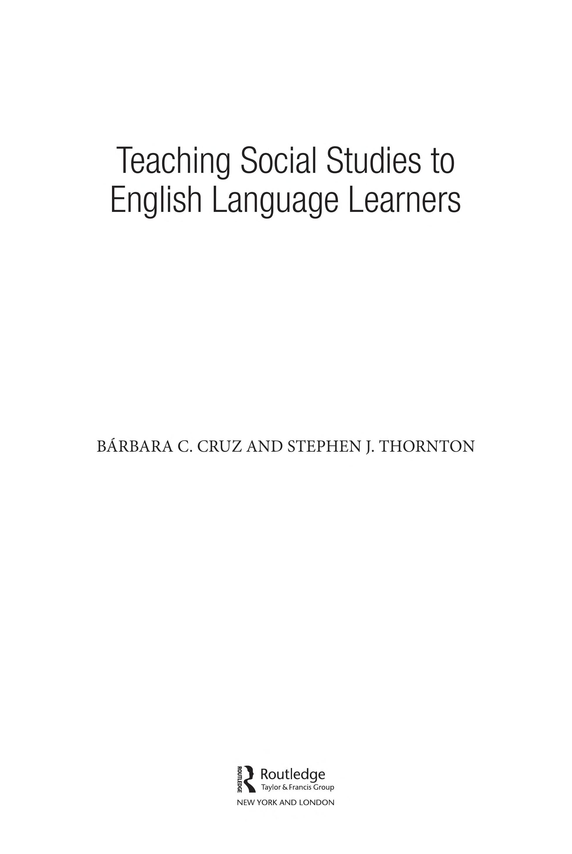 Teaching Social Studies to English Language Learners