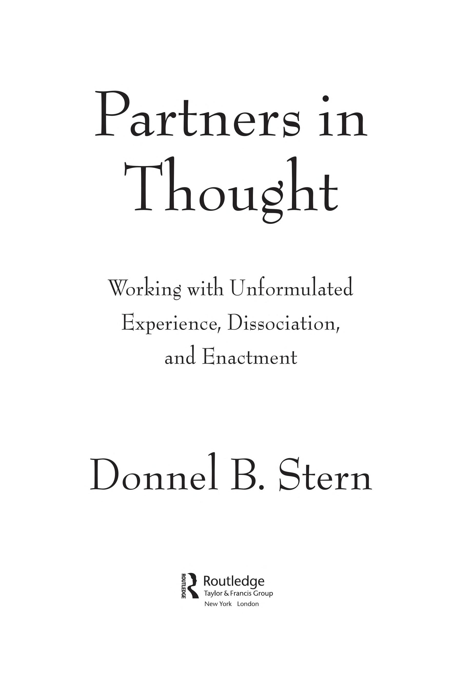 Partners in thought