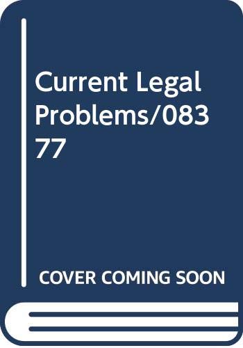 Current Legal Problems/08377