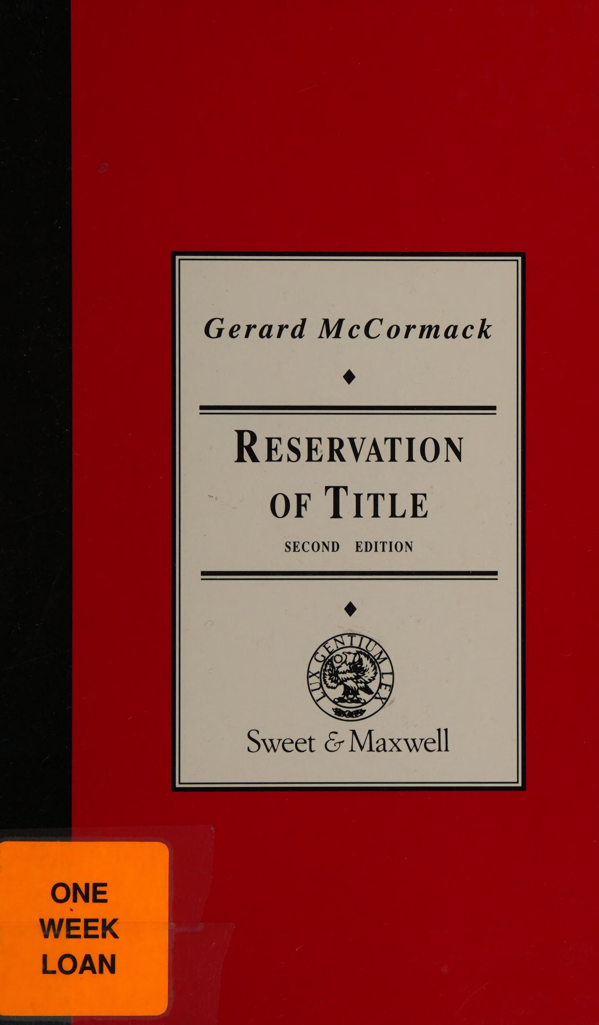 Reservation of Title