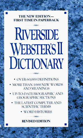 Riverside Webster'S II Dictionary