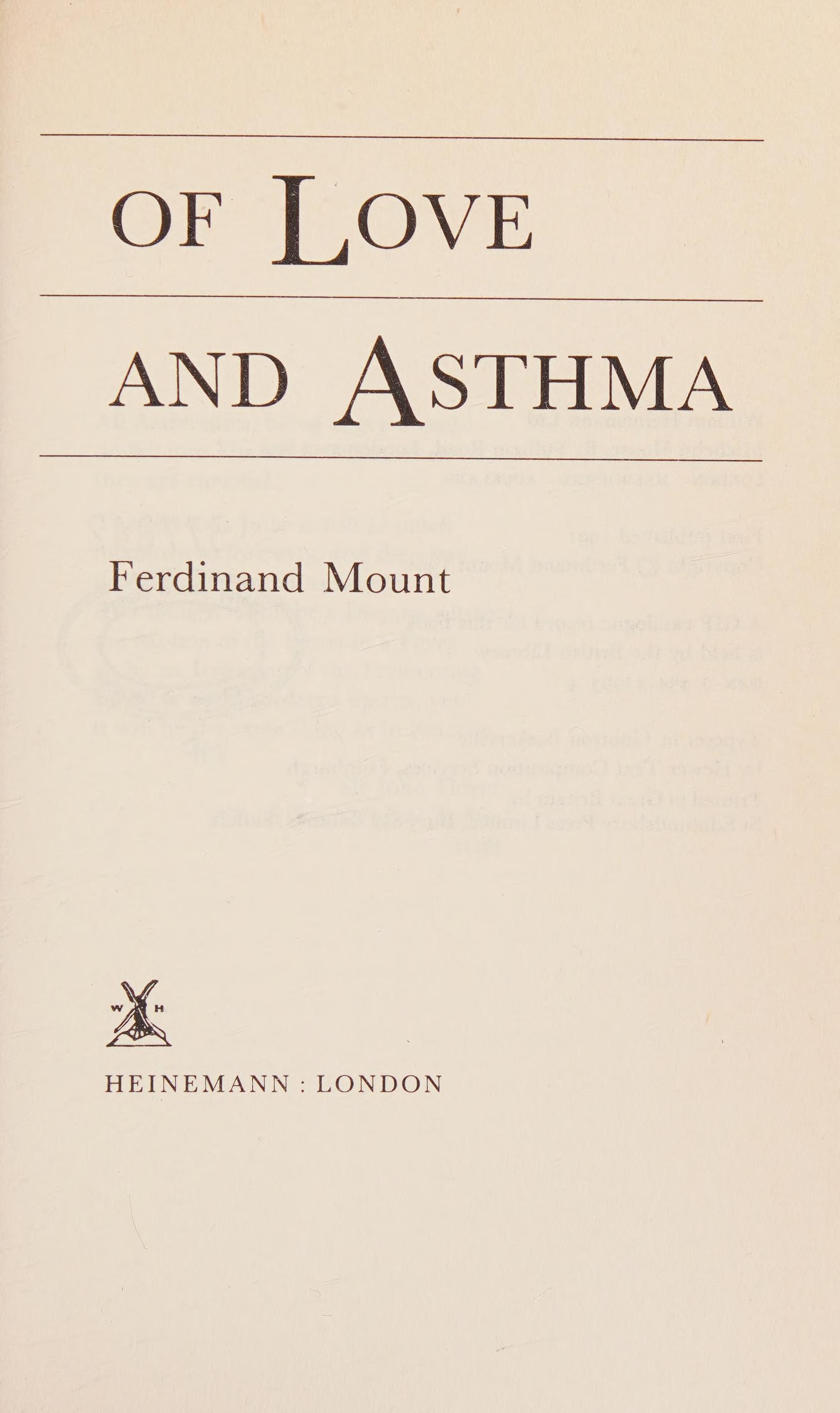 Of Love and Asthma