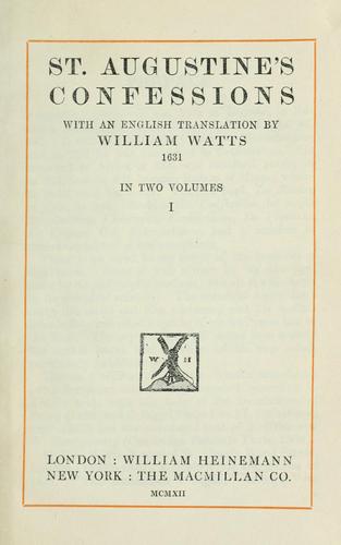 Saint Augustine'S Confessions Ii