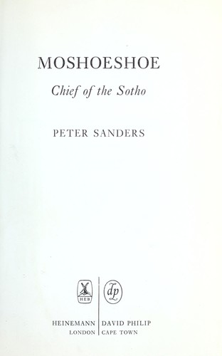 Moshoeshoe, Chief Of The Sotho