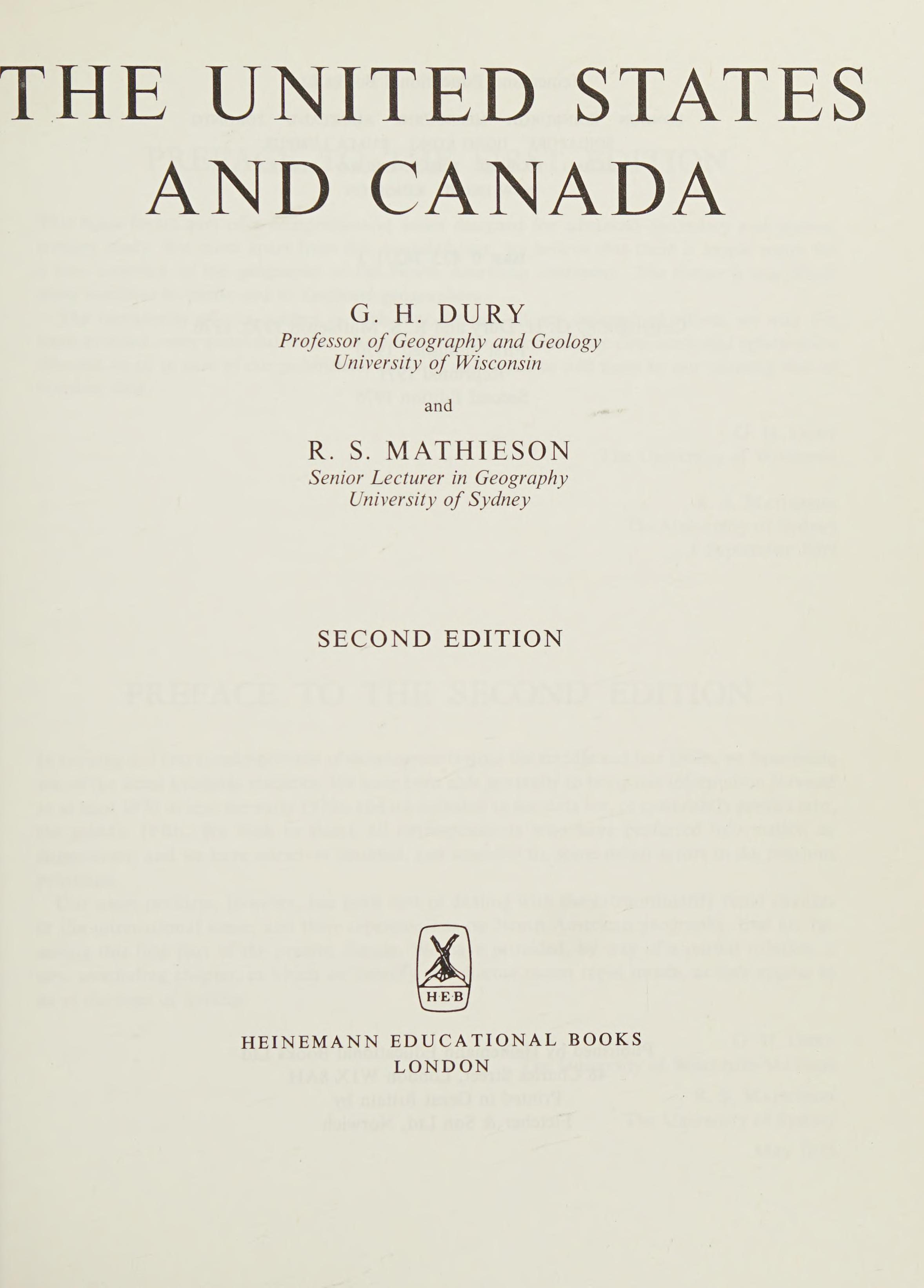 The United States And Canada