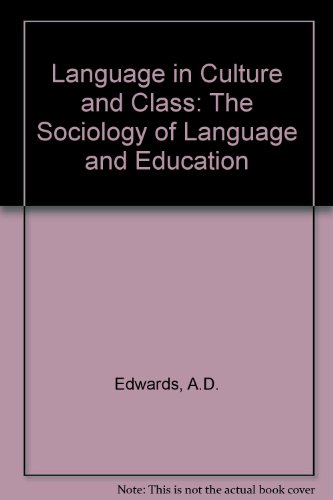 Language in Culture and Class
