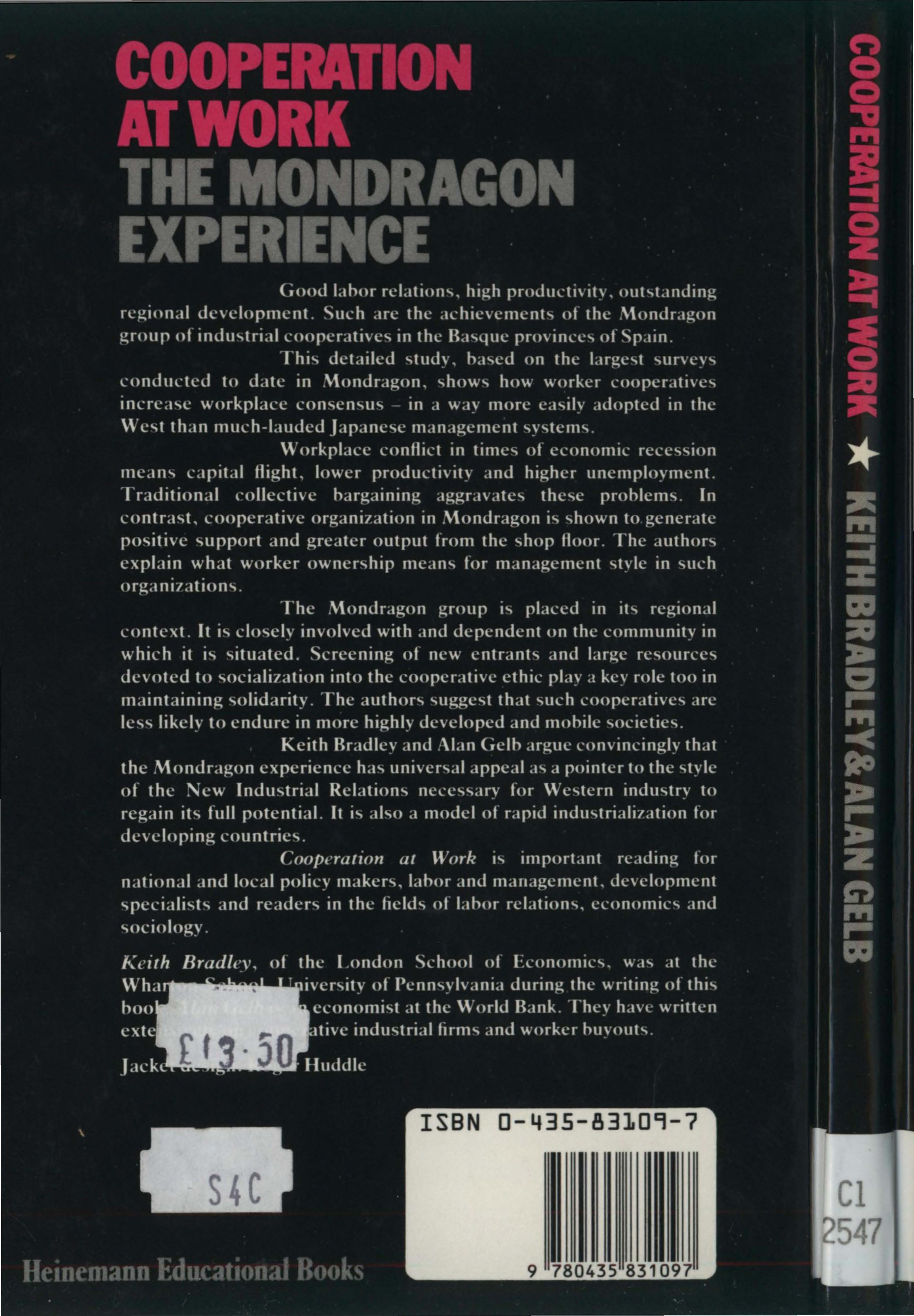 Cooperation at Work: The Mondragon Experience