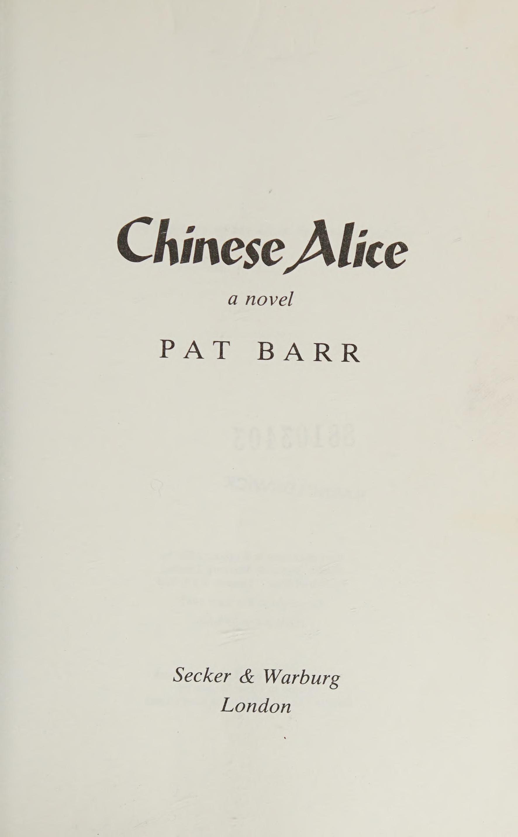 Chinese Alice