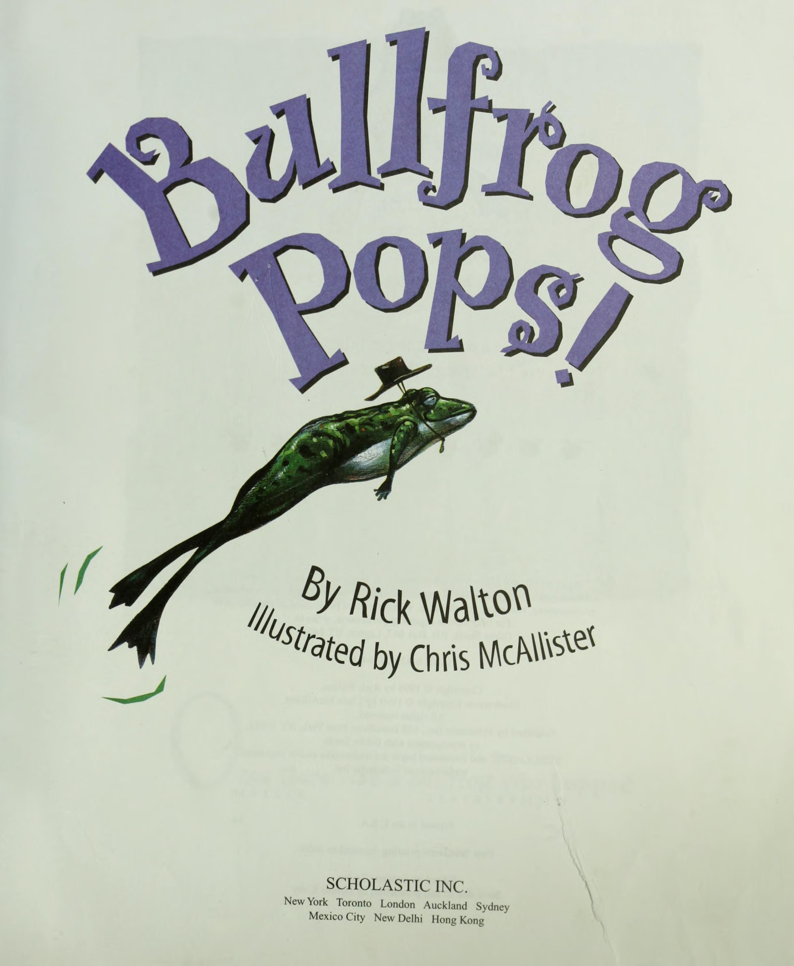 Bullfrog pops