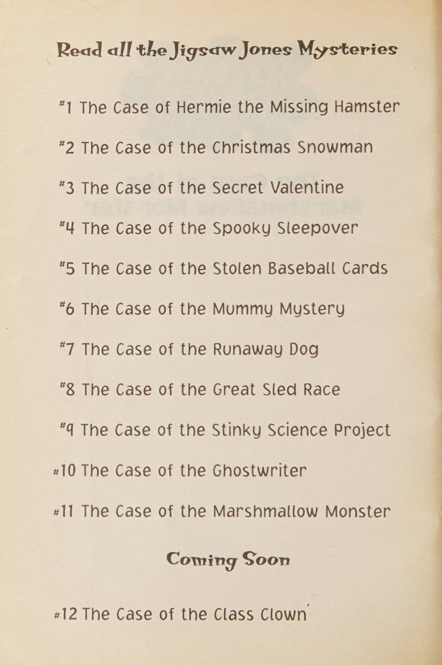The Case of the Marshmallow Monster