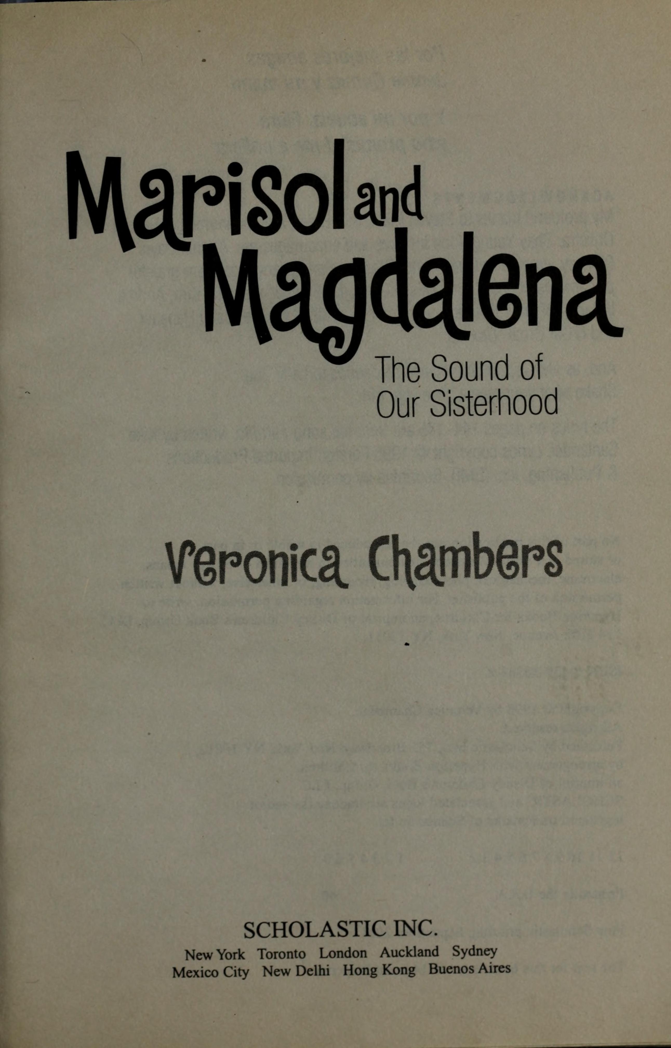 Marisol and Magdalena