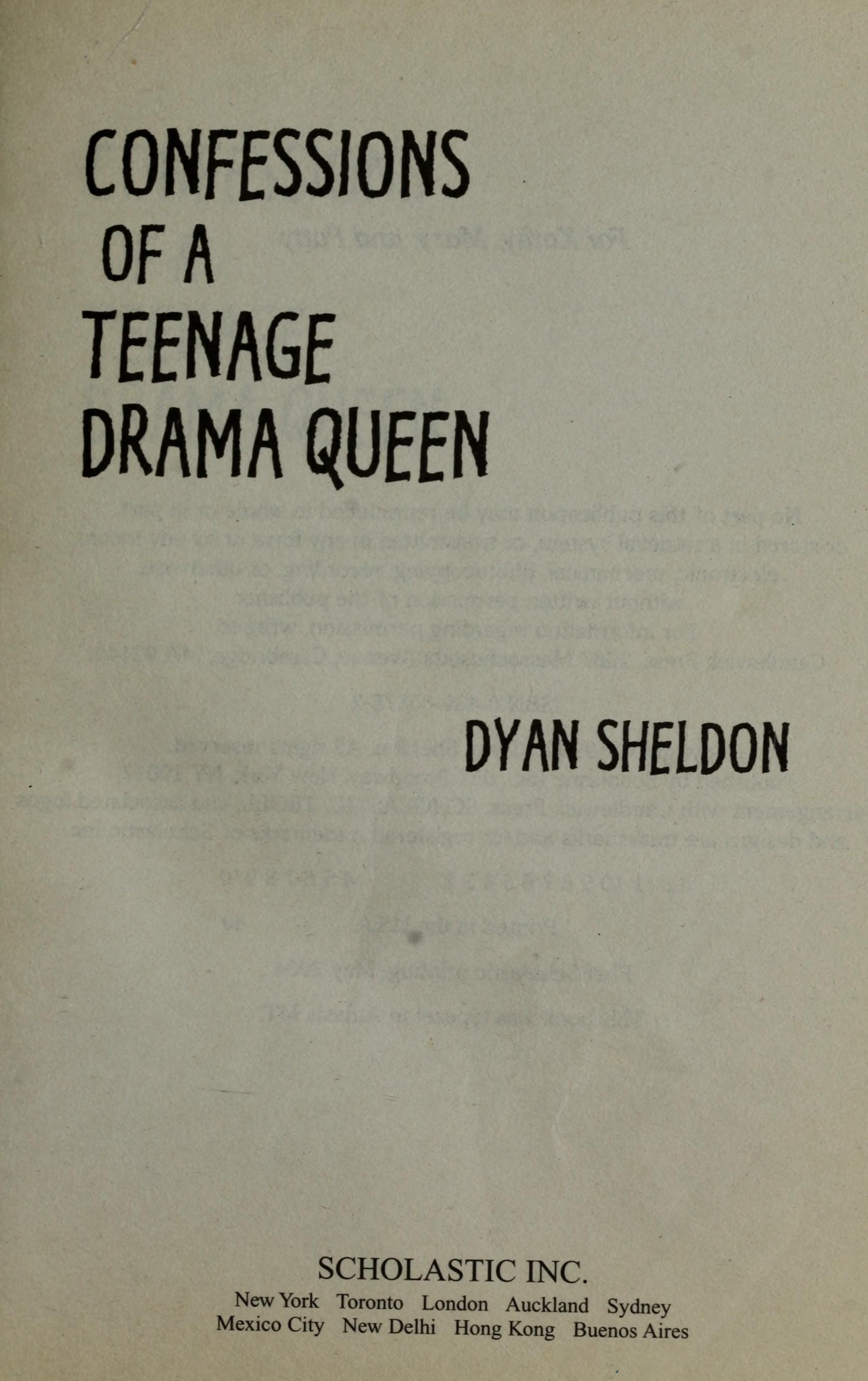 Confessions of a Teenage Drama Queen
