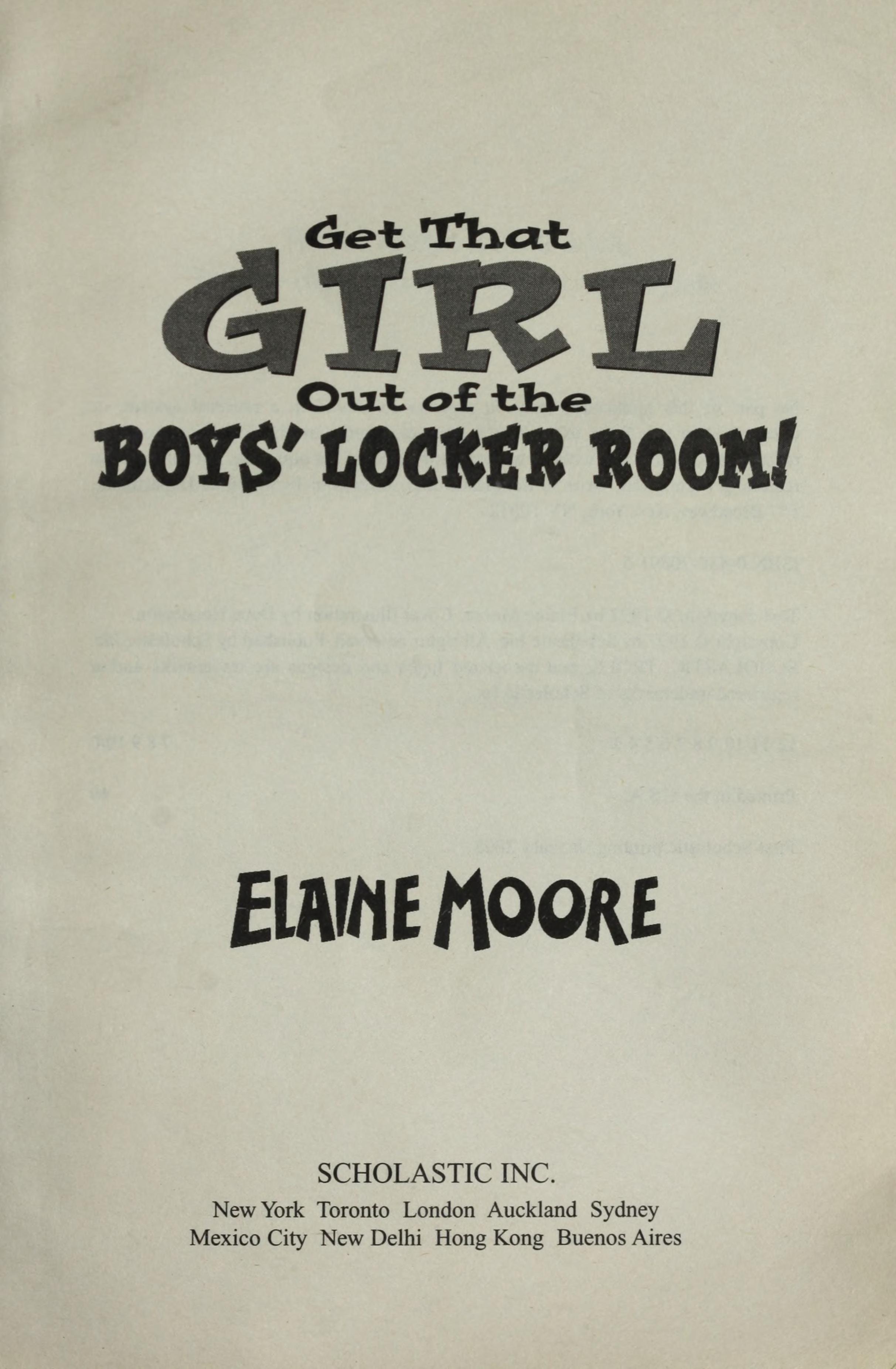 Get that girl out of the boy s locker room