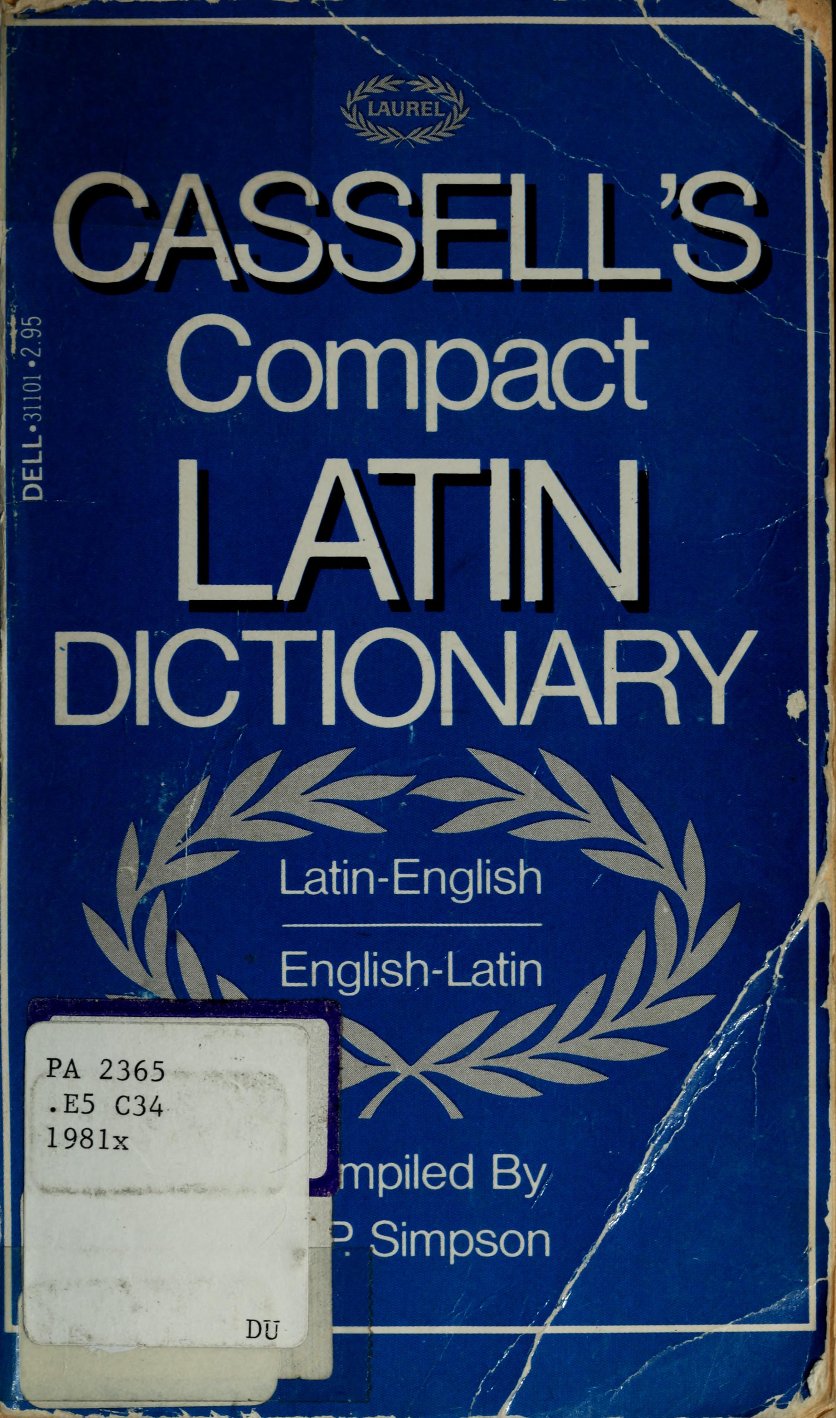 Cassell's Compact Latin-English English-Latin Dictionary