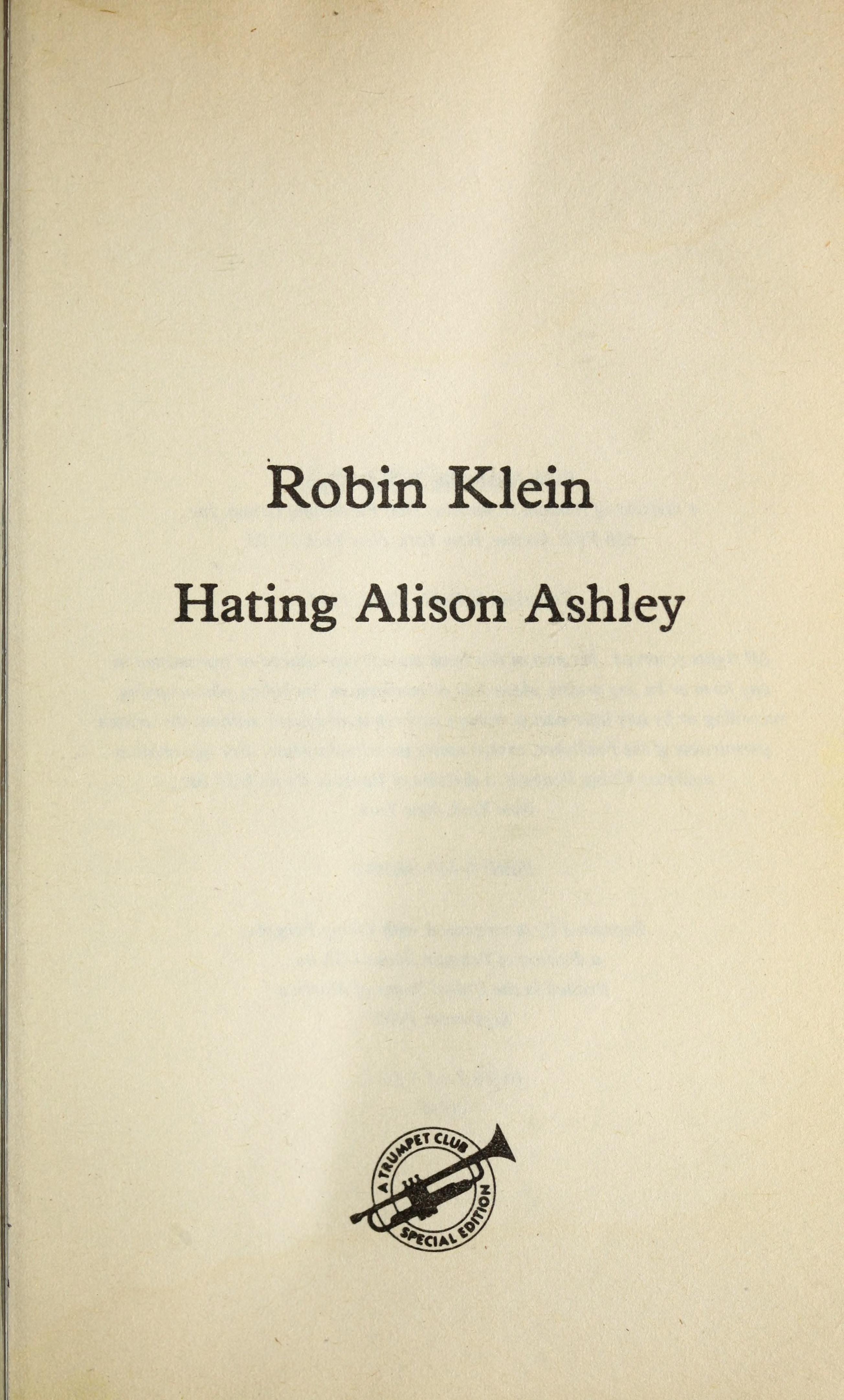 Hating Alison Ashley