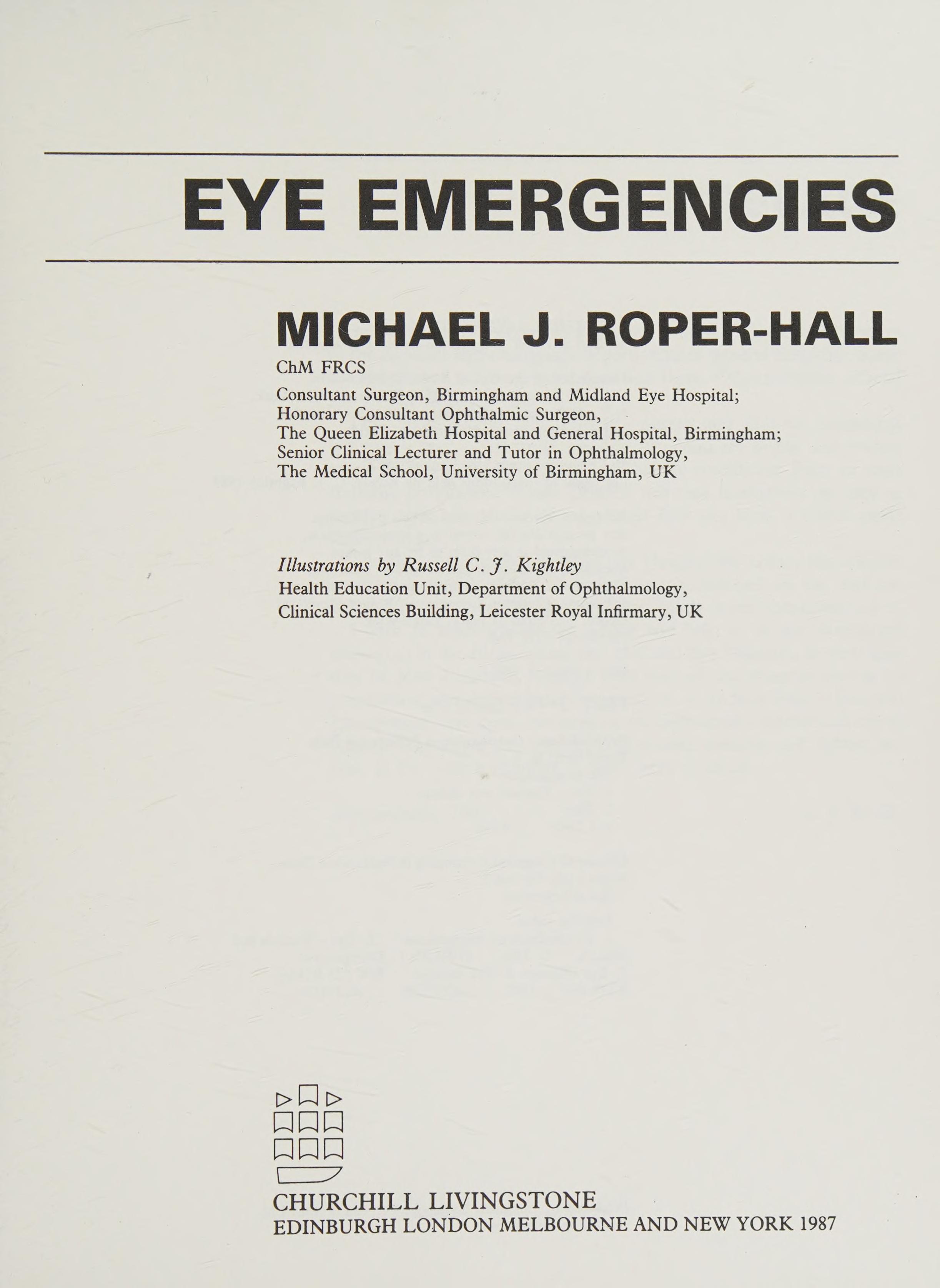 Eye Emergencies