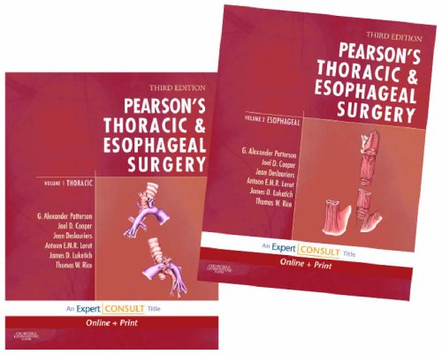 Pearson s Thoracic and Esophageal Surgery