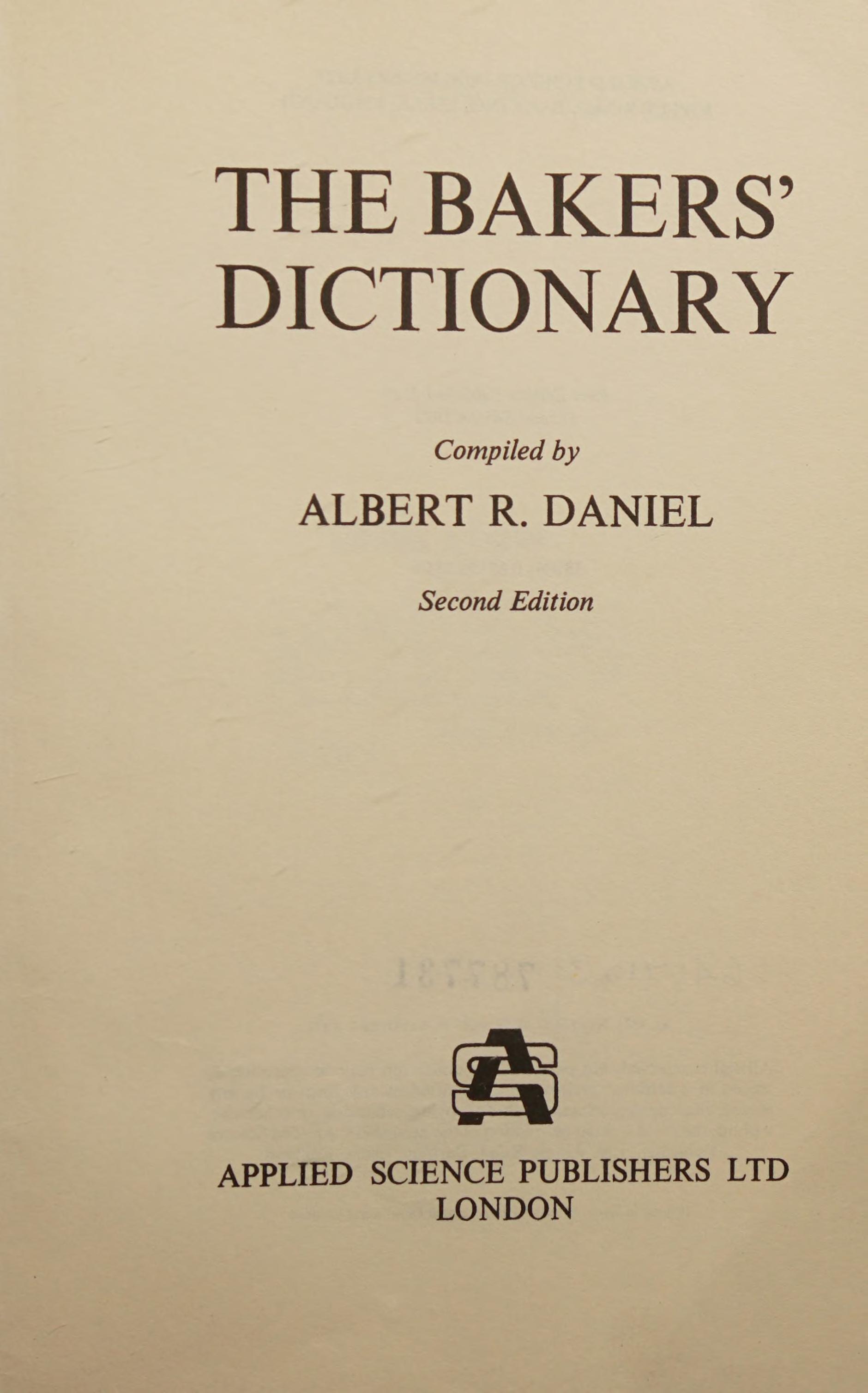 The Baker's Dictionary