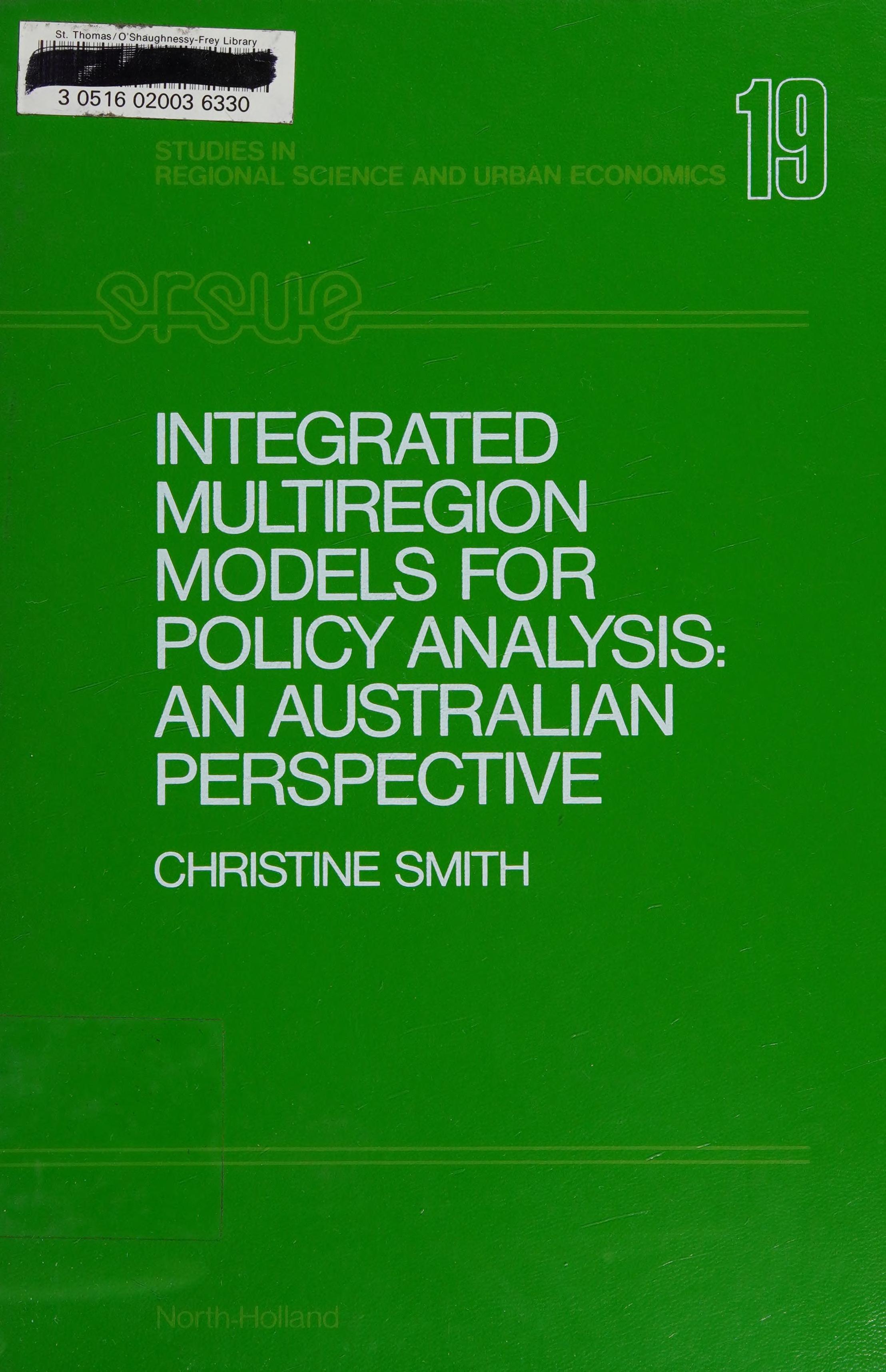 Integrated Multiregion Models for Policy Analysis
