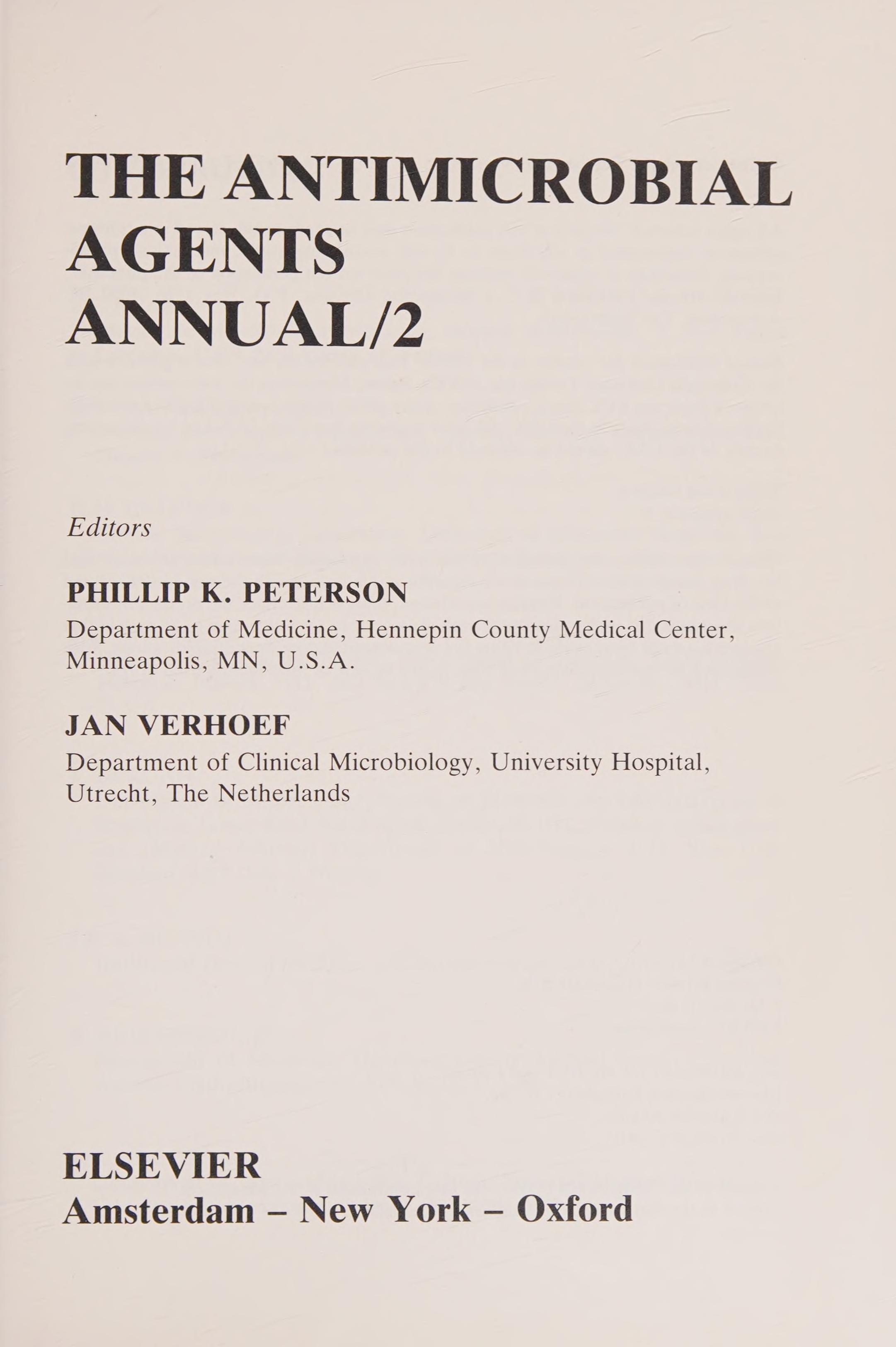 The Antimicrobial Agents Annual 2